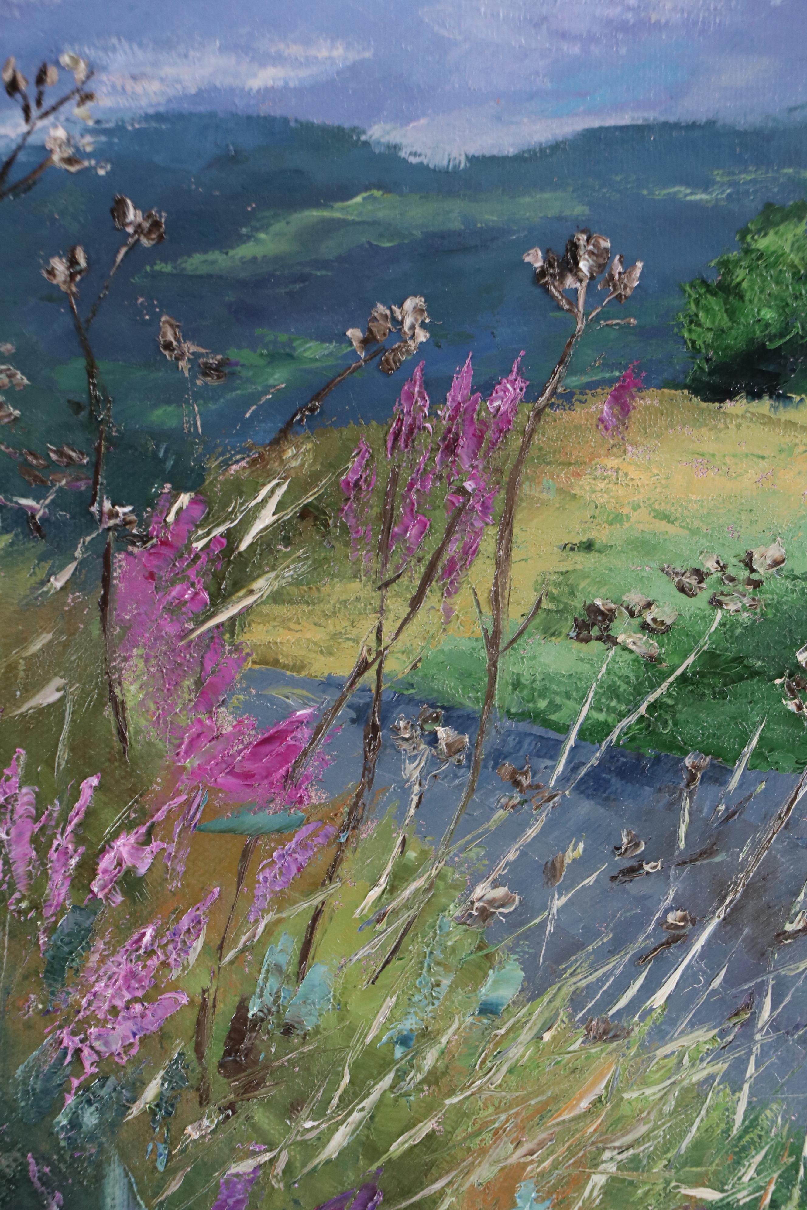 James Baldoumas Landscape Oil Painting "Wildflower Vista," 2025