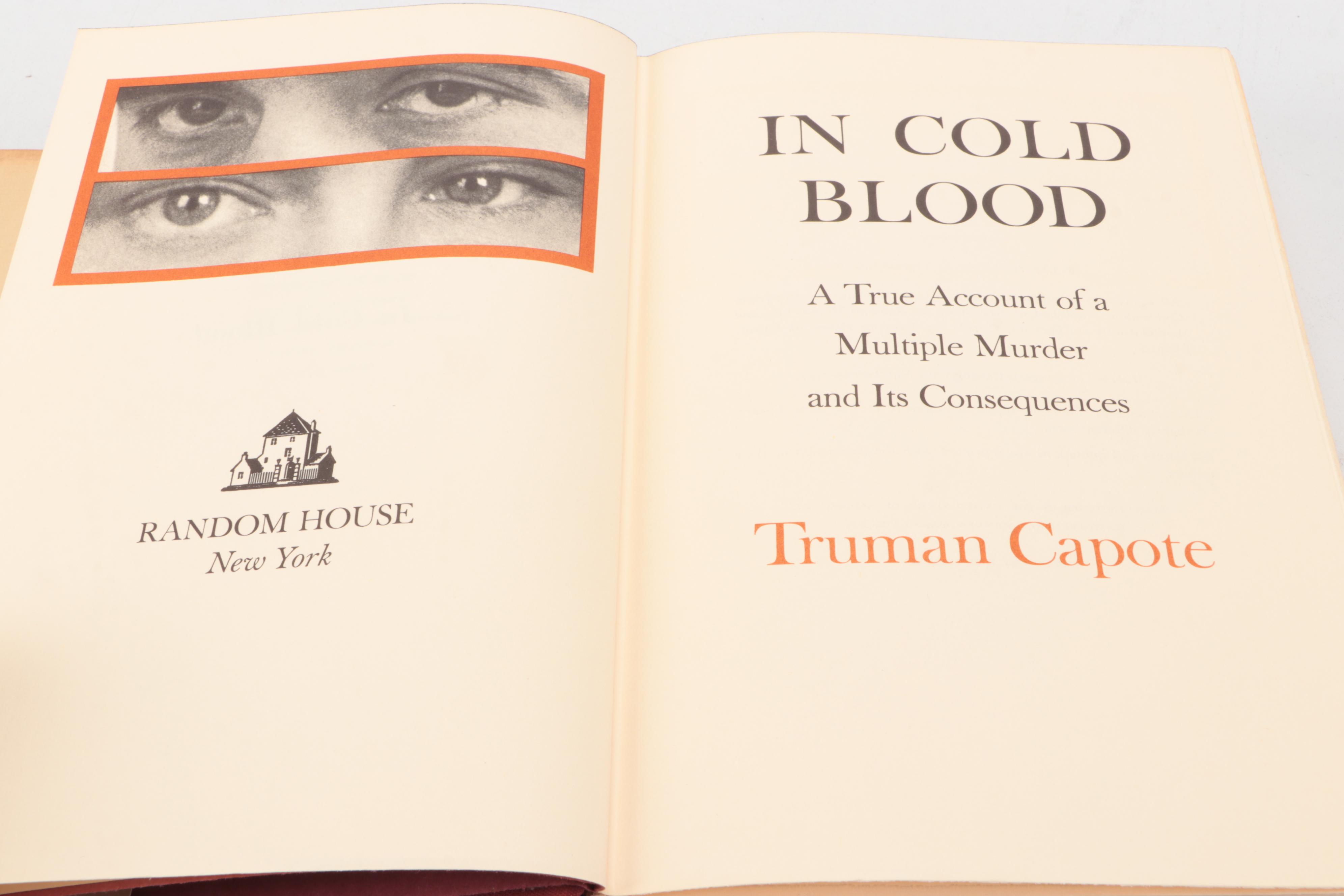 First Printing "In Cold Blood" by Truman Capote, 1966