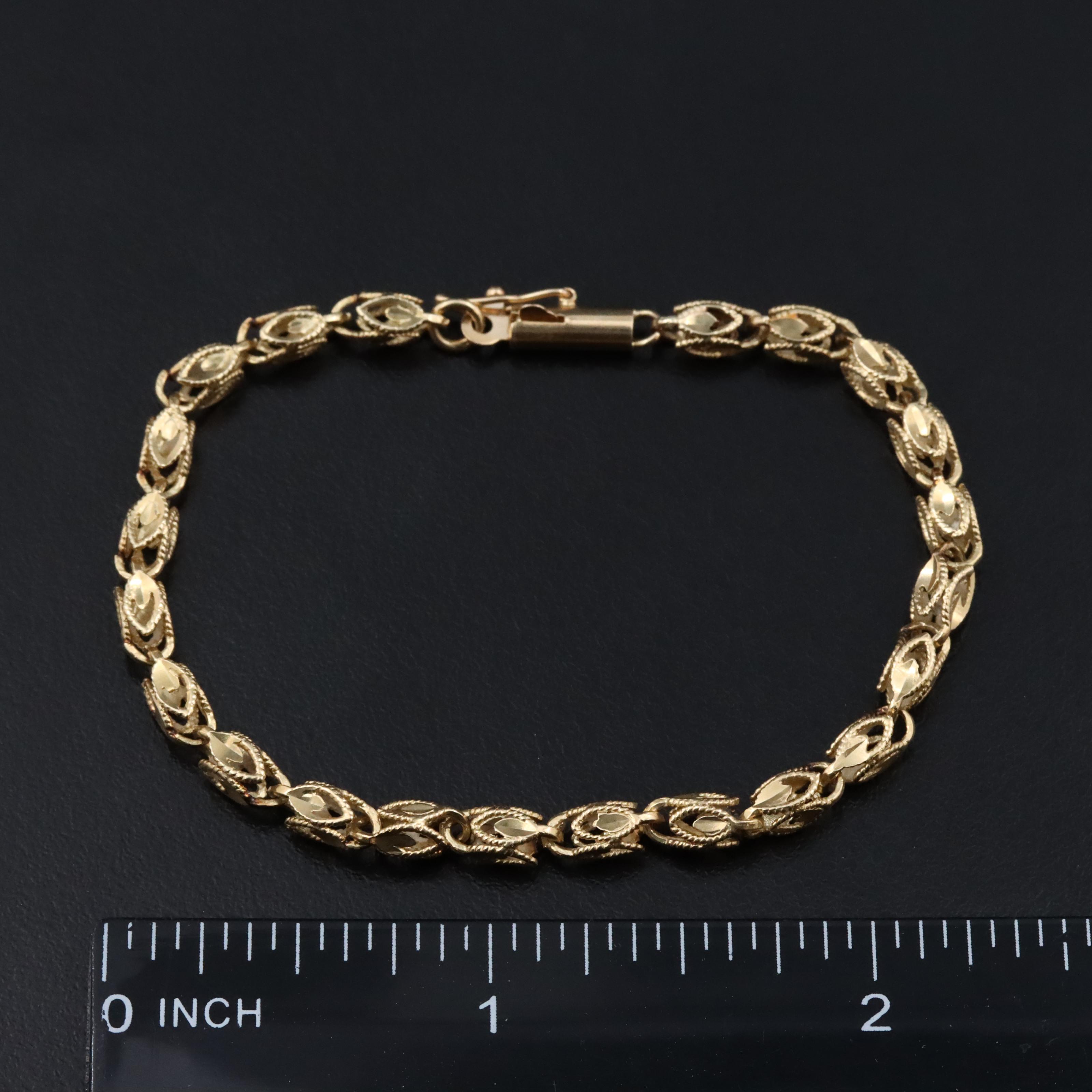 14K Fancy Link Bracelet