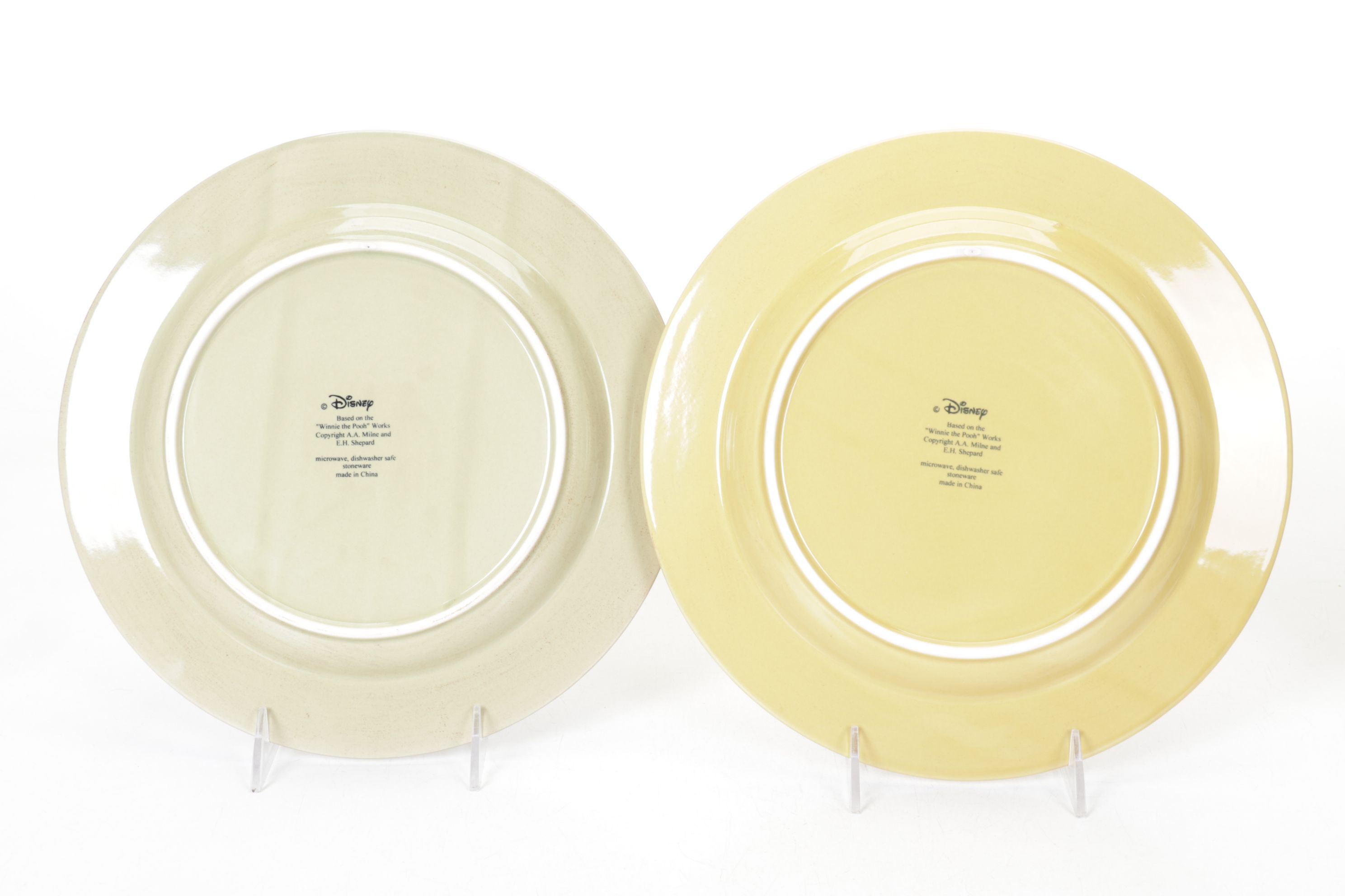 Disney "Winnie the Pooh" Themed Stoneware Dinner Plates, Salad Plates & Bowls