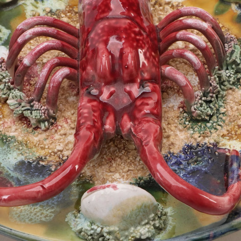 Jay Willfred for Andrea by Sadek Lobster Ceramic Decorative Wall Plate