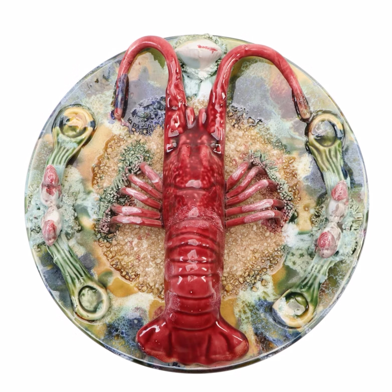 Jay Willfred for Andrea by Sadek Lobster Ceramic Decorative Wall Plate