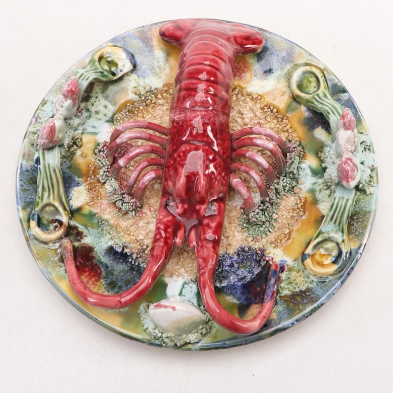 Jay Willfred for Andrea by Sadek Lobster Ceramic Decorative Wall Plate