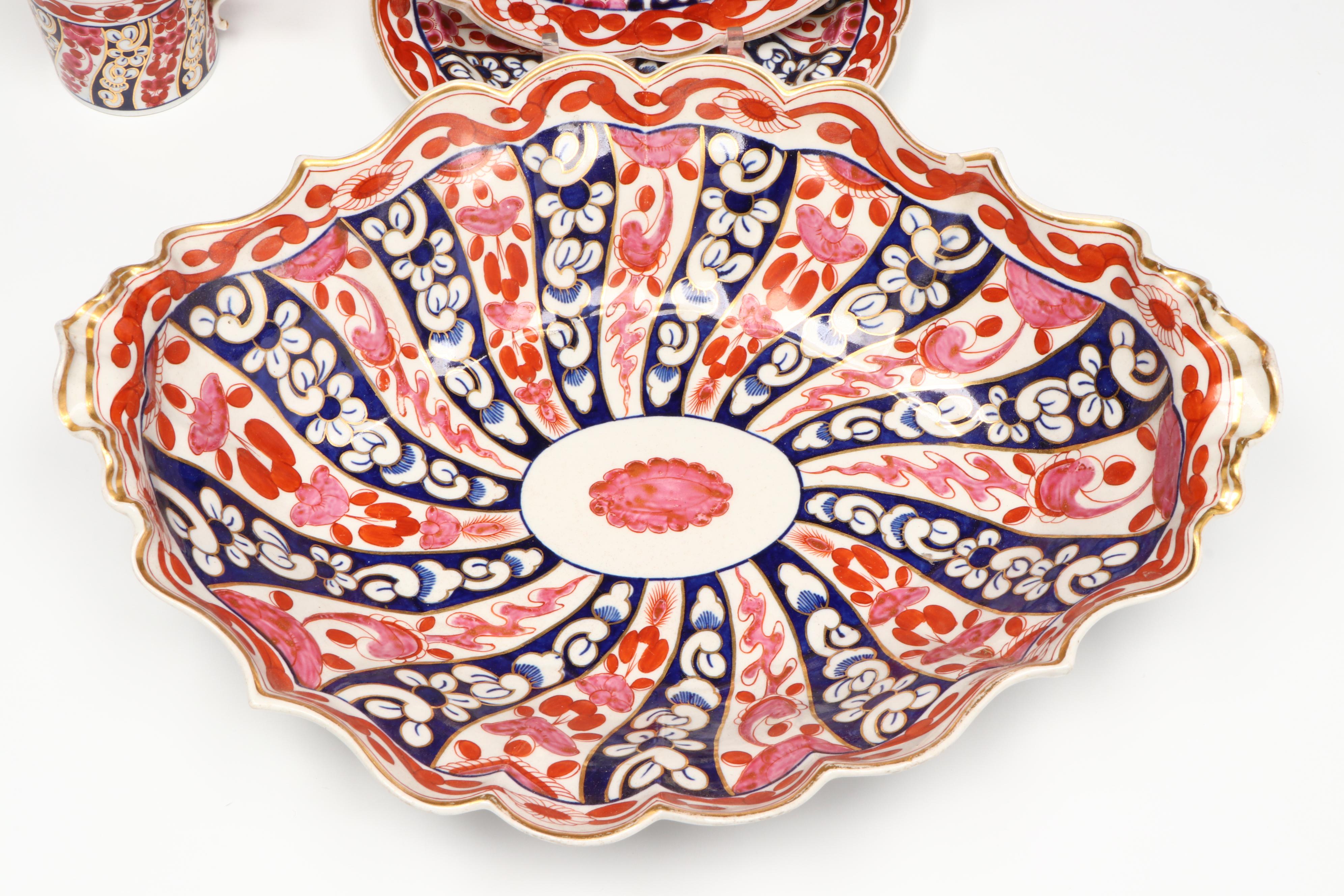 Dr. Wall with Flight and Other Worcester Porcelain "Queen Charlotte" Tableware