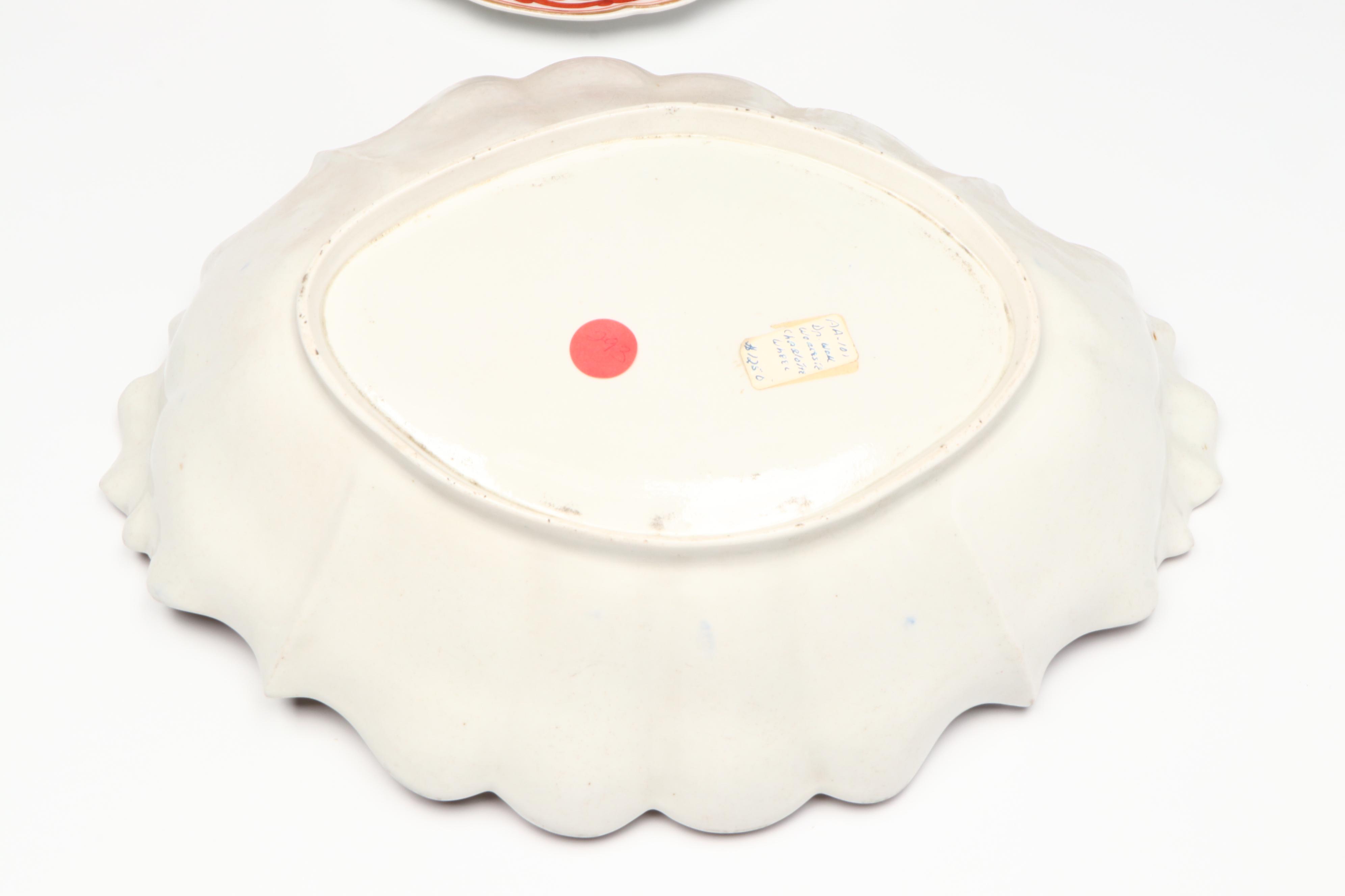 Dr. Wall with Flight and Other Worcester Porcelain "Queen Charlotte" Tableware