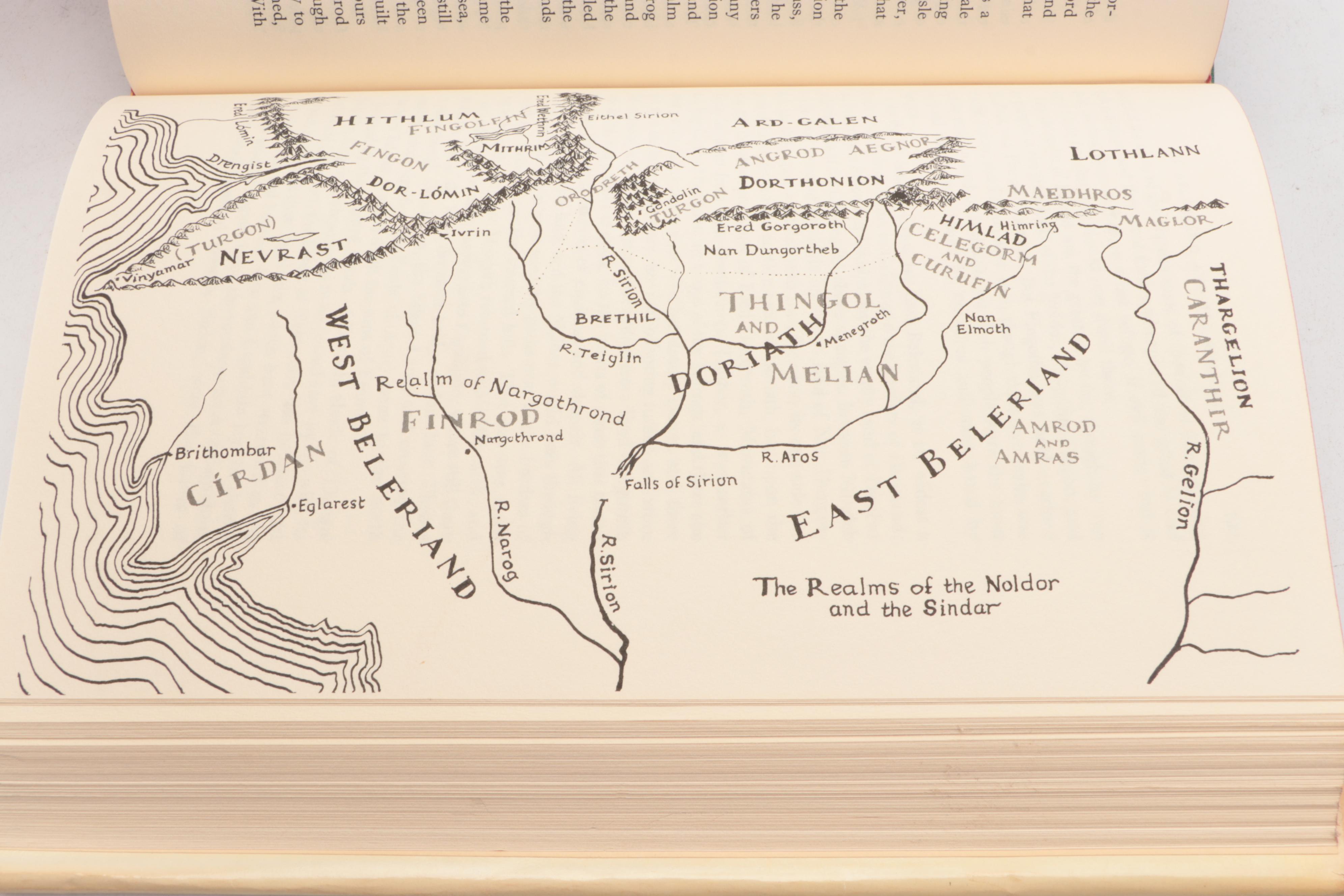 First American Edition "The Silmarillion" by J. R. R. Tolkien with Map, 1977