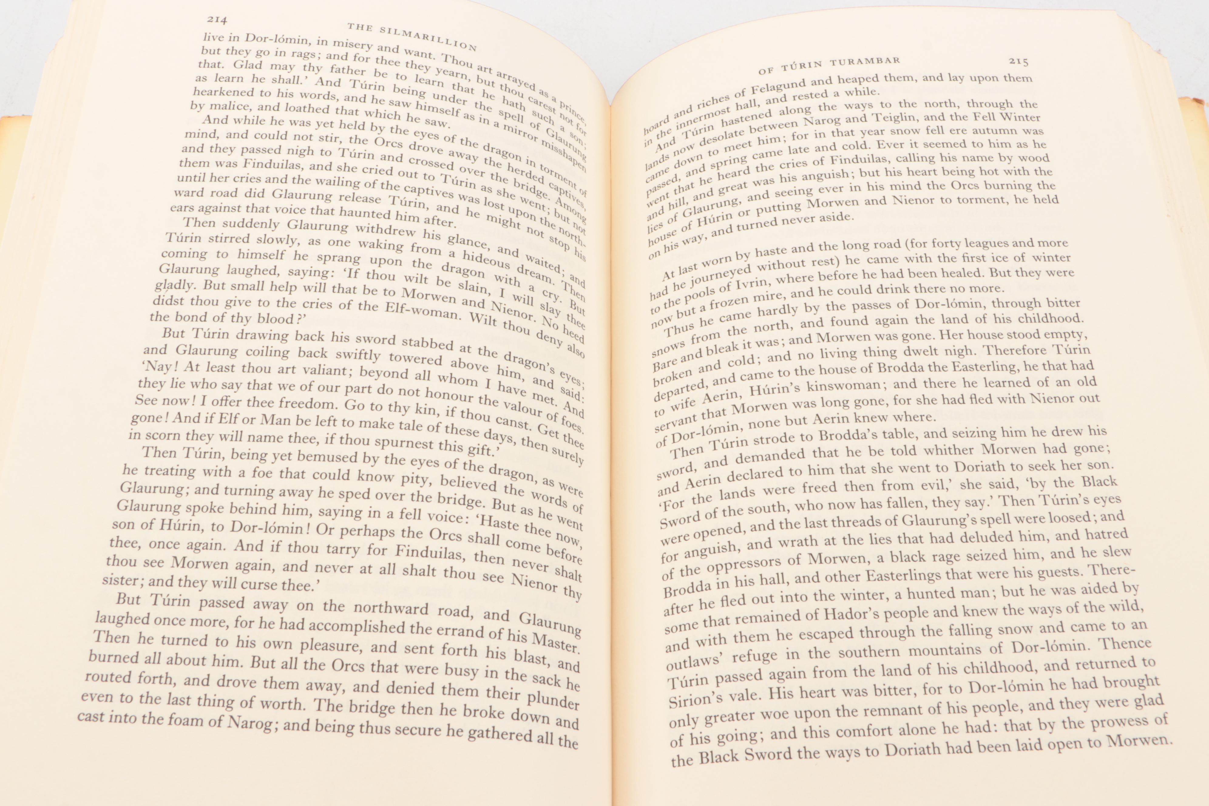 First American Edition "The Silmarillion" by J. R. R. Tolkien with Map, 1977