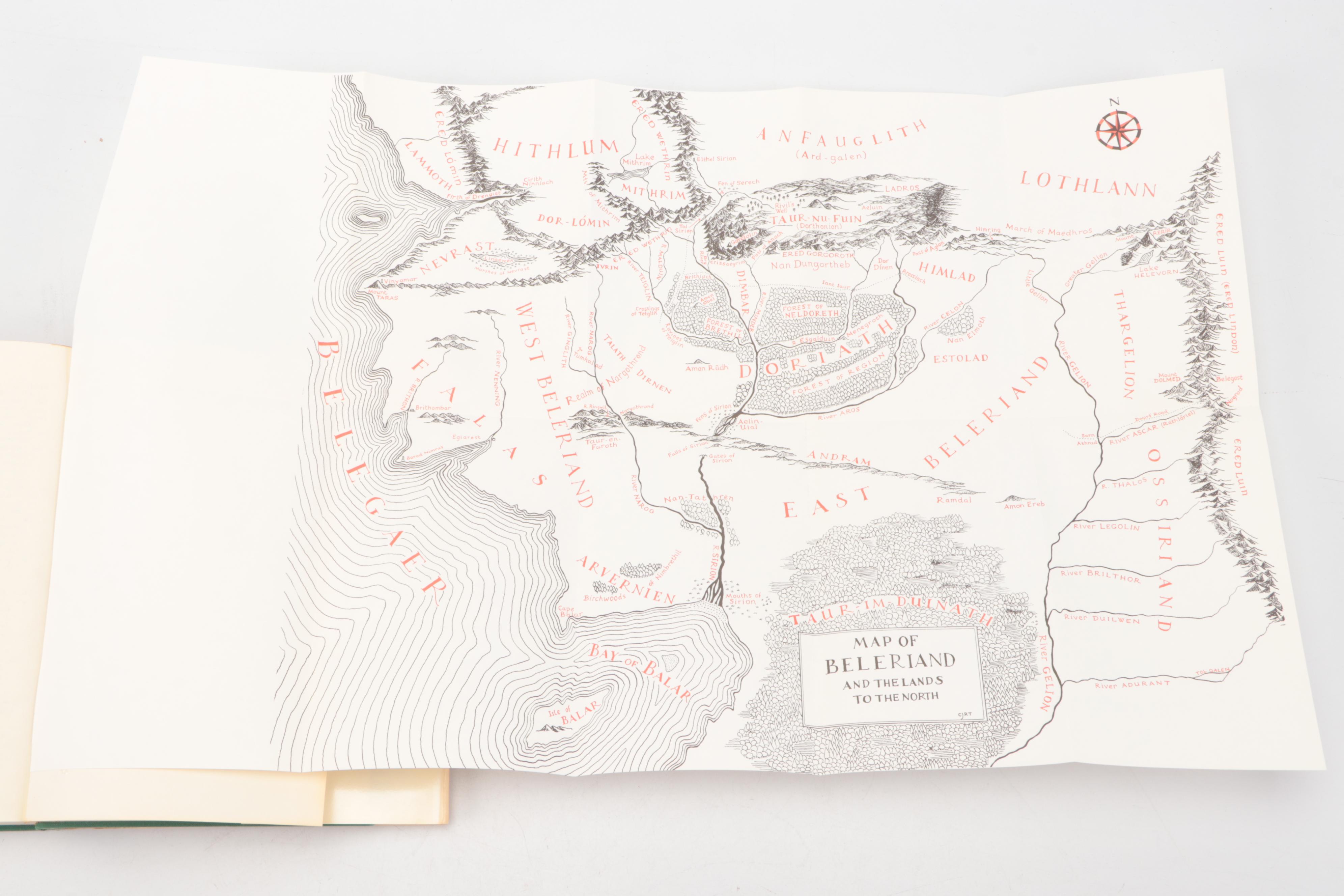 First American Edition "The Silmarillion" by J. R. R. Tolkien with Map, 1977