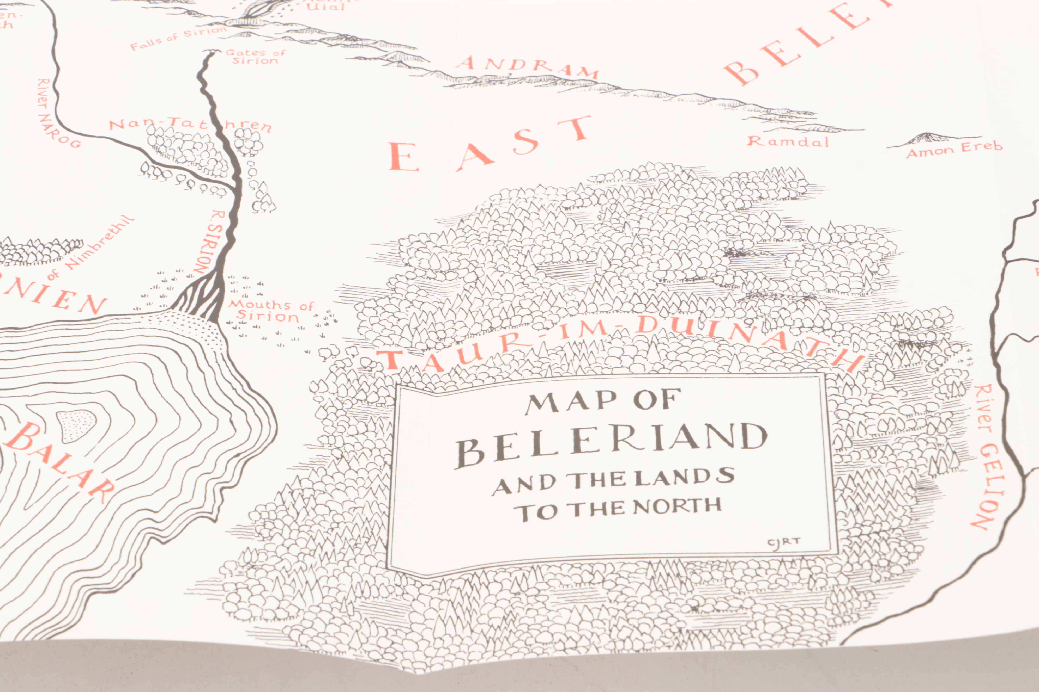 First American Edition "The Silmarillion" by J. R. R. Tolkien with Map, 1977