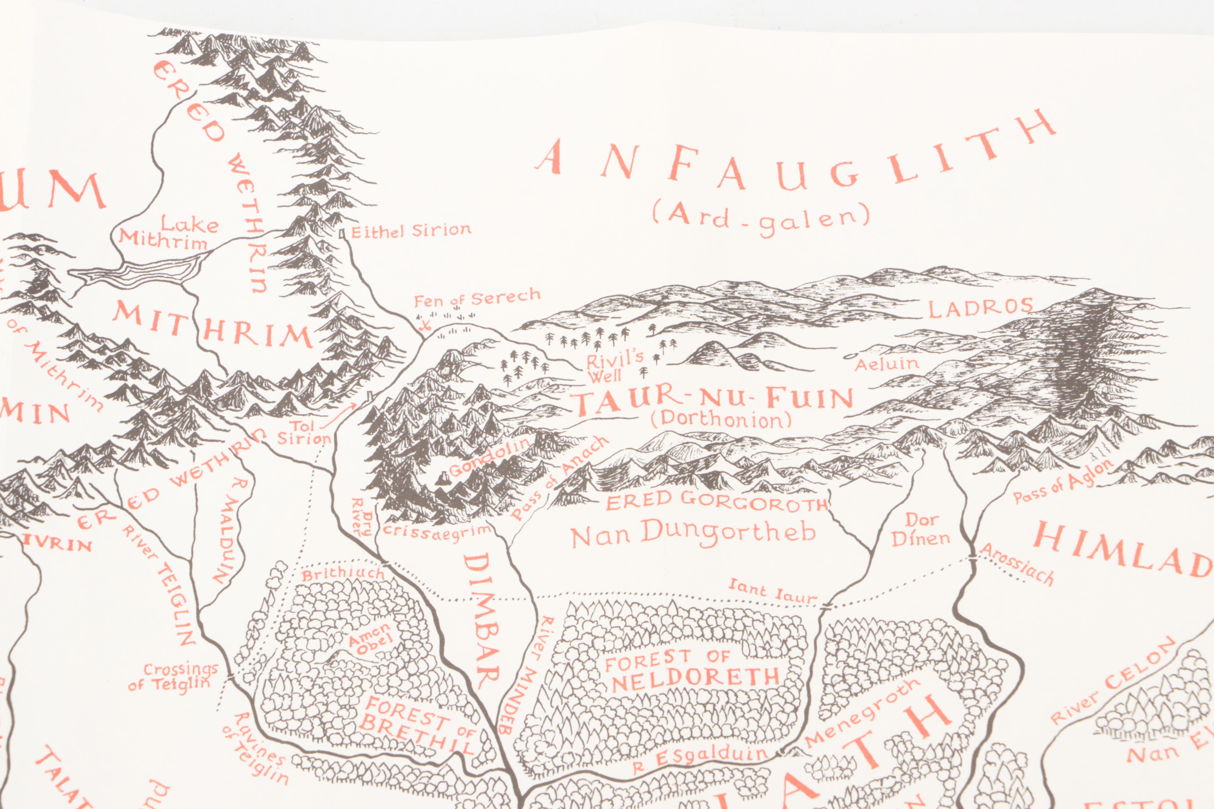 First American Edition "The Silmarillion" by J. R. R. Tolkien with Map, 1977