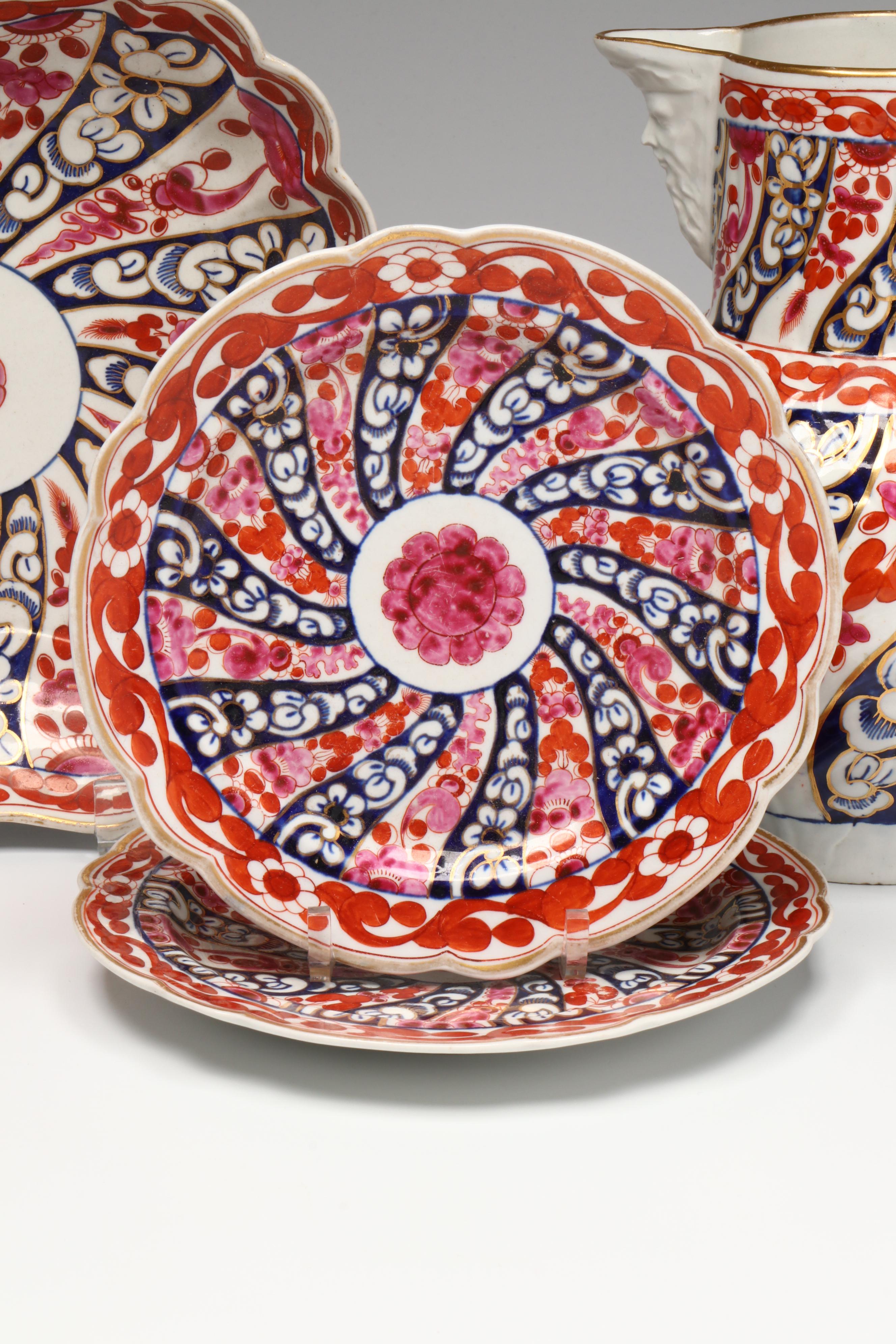 Dr. Wall with Flight and Other Worcester Porcelain "Queen Charlotte" Tableware