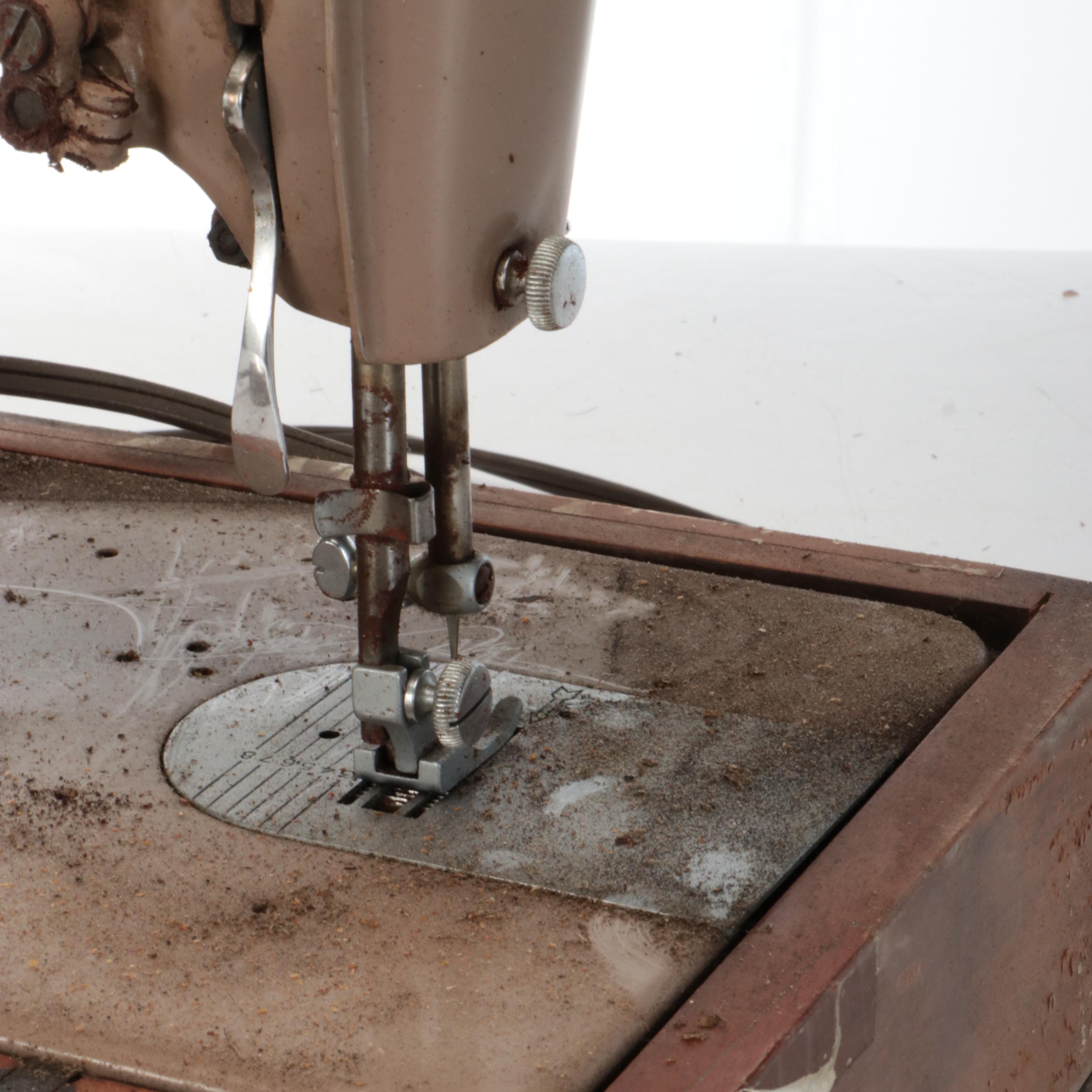 Singer Electric Sewing Machine with Case, Mid-20th Century