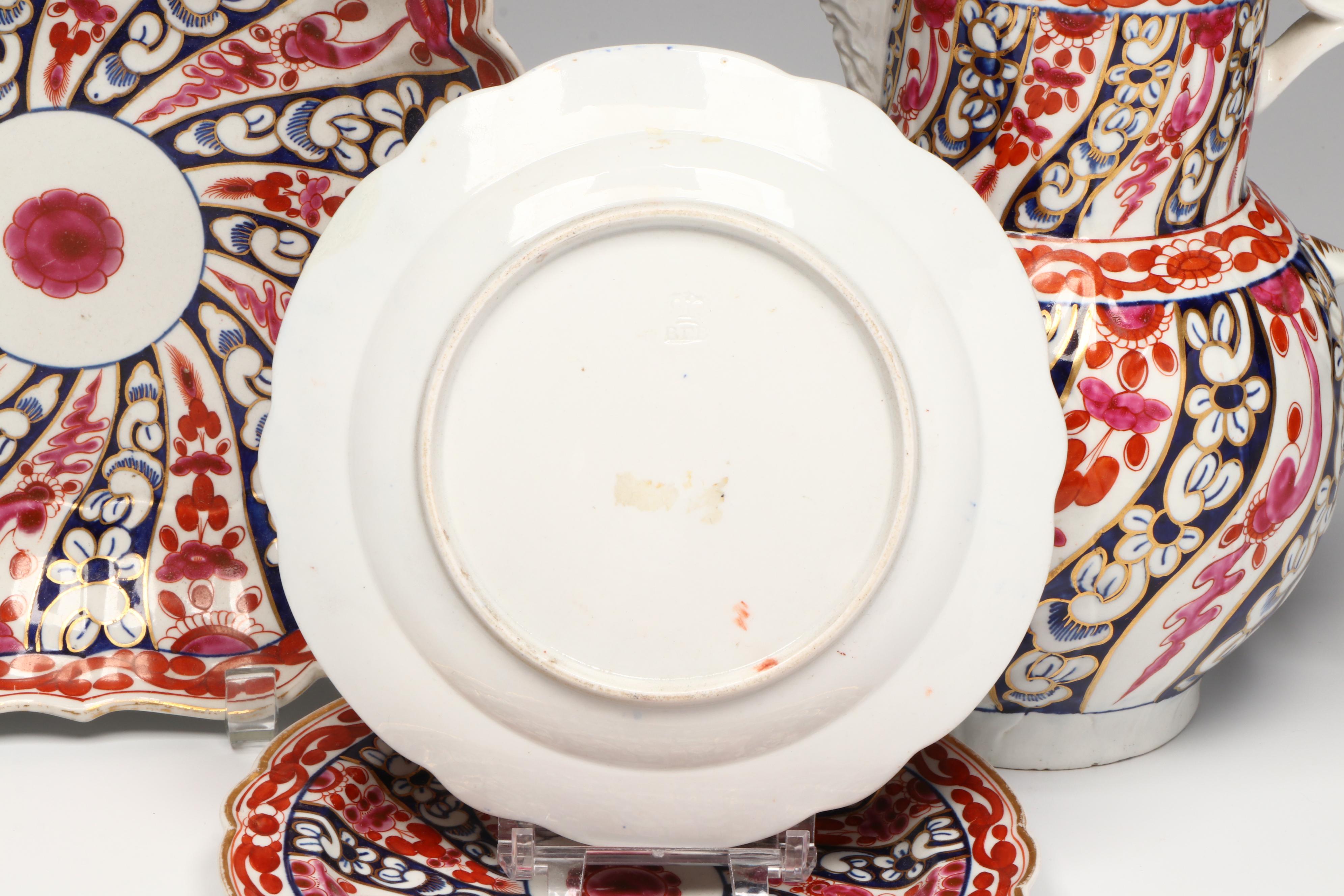 Dr. Wall with Flight and Other Worcester Porcelain "Queen Charlotte" Tableware