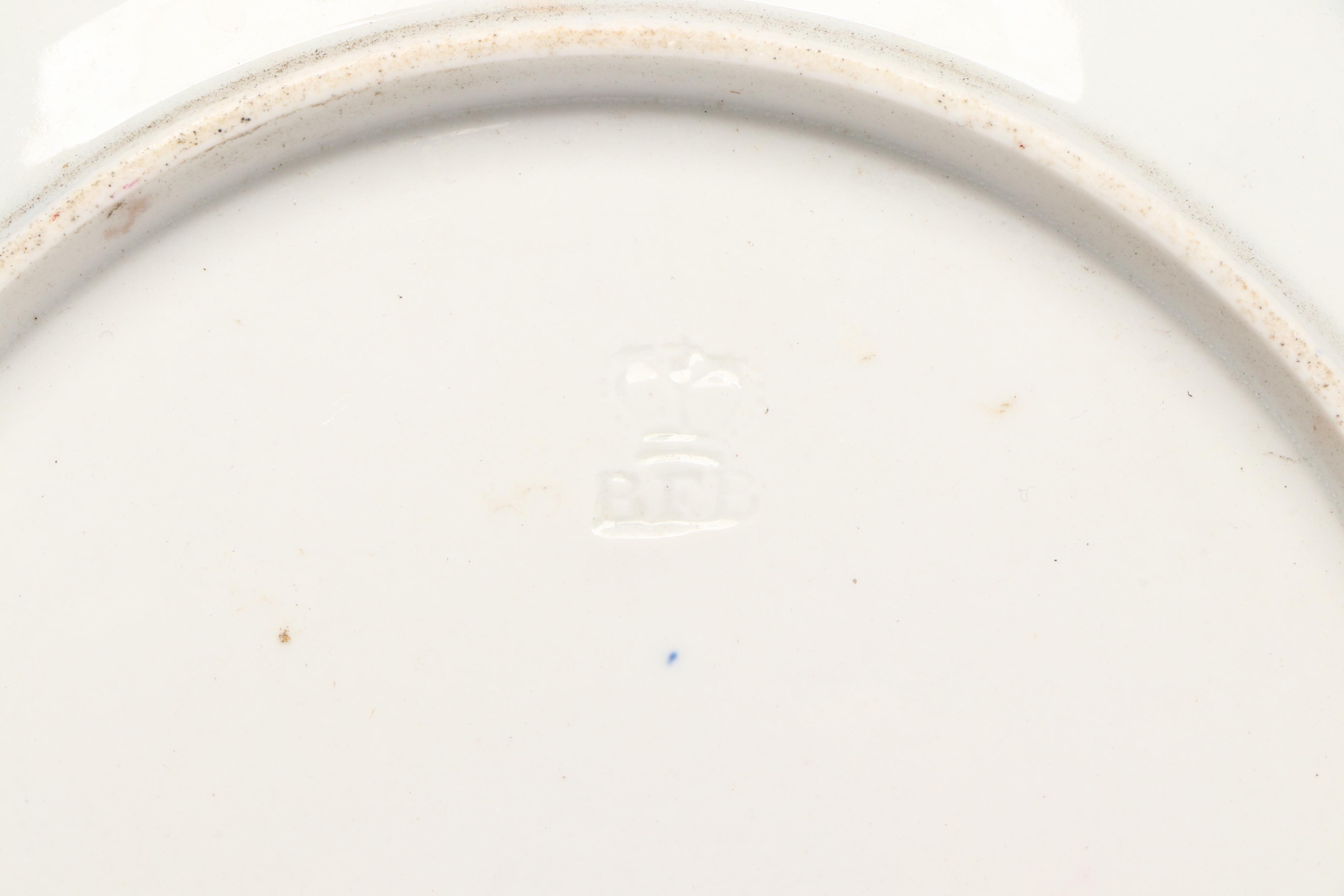 Dr. Wall with Flight and Other Worcester Porcelain "Queen Charlotte" Tableware