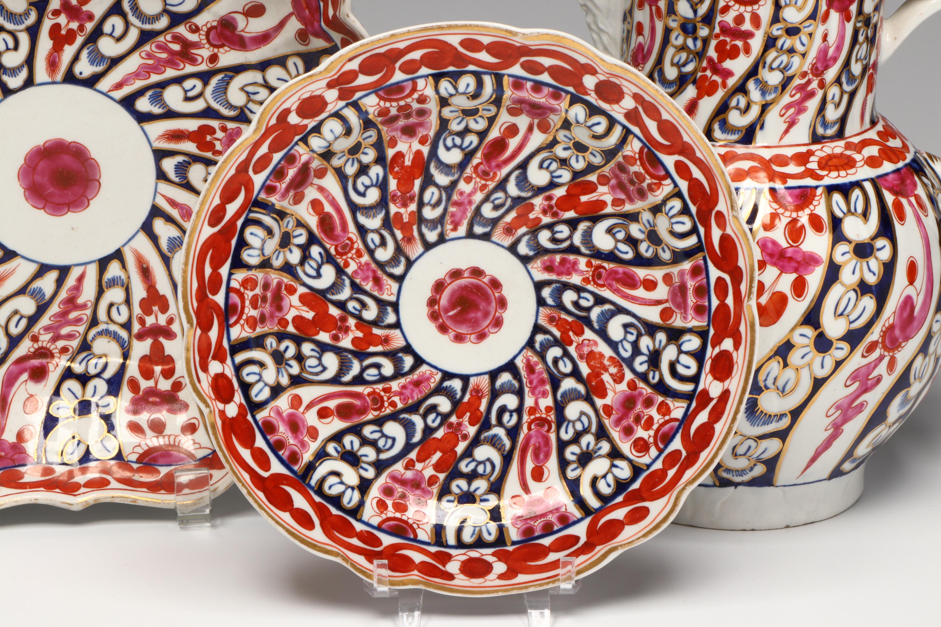 Dr. Wall with Flight and Other Worcester Porcelain "Queen Charlotte" Tableware