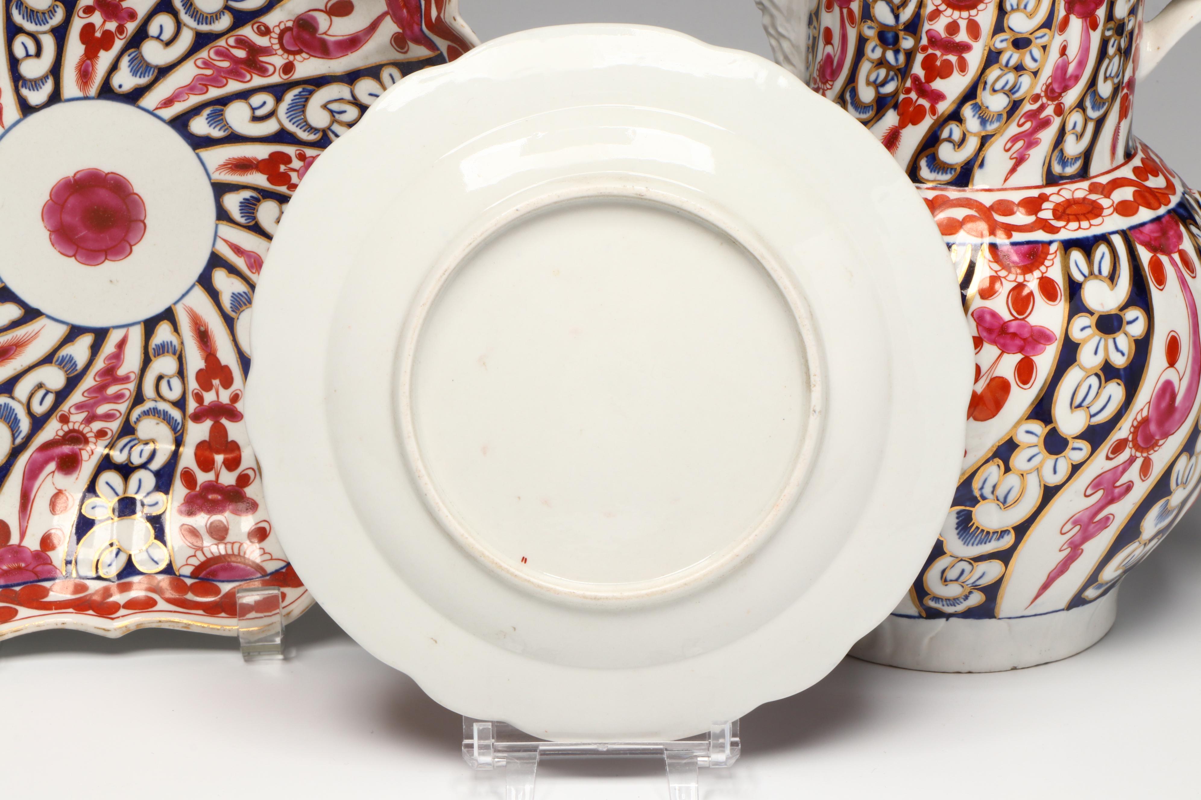 Dr. Wall with Flight and Other Worcester Porcelain "Queen Charlotte" Tableware