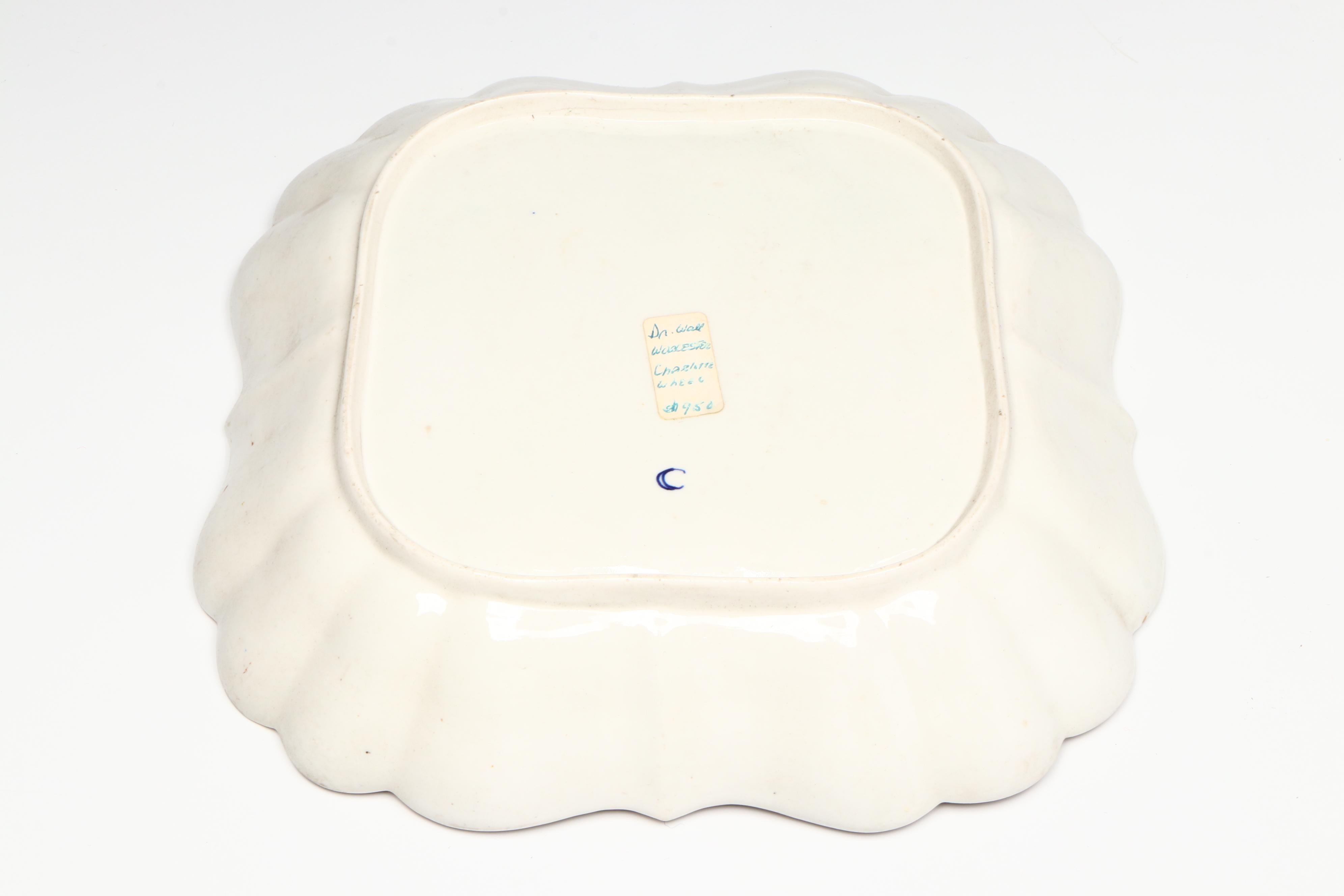 Dr. Wall with Flight and Other Worcester Porcelain "Queen Charlotte" Tableware