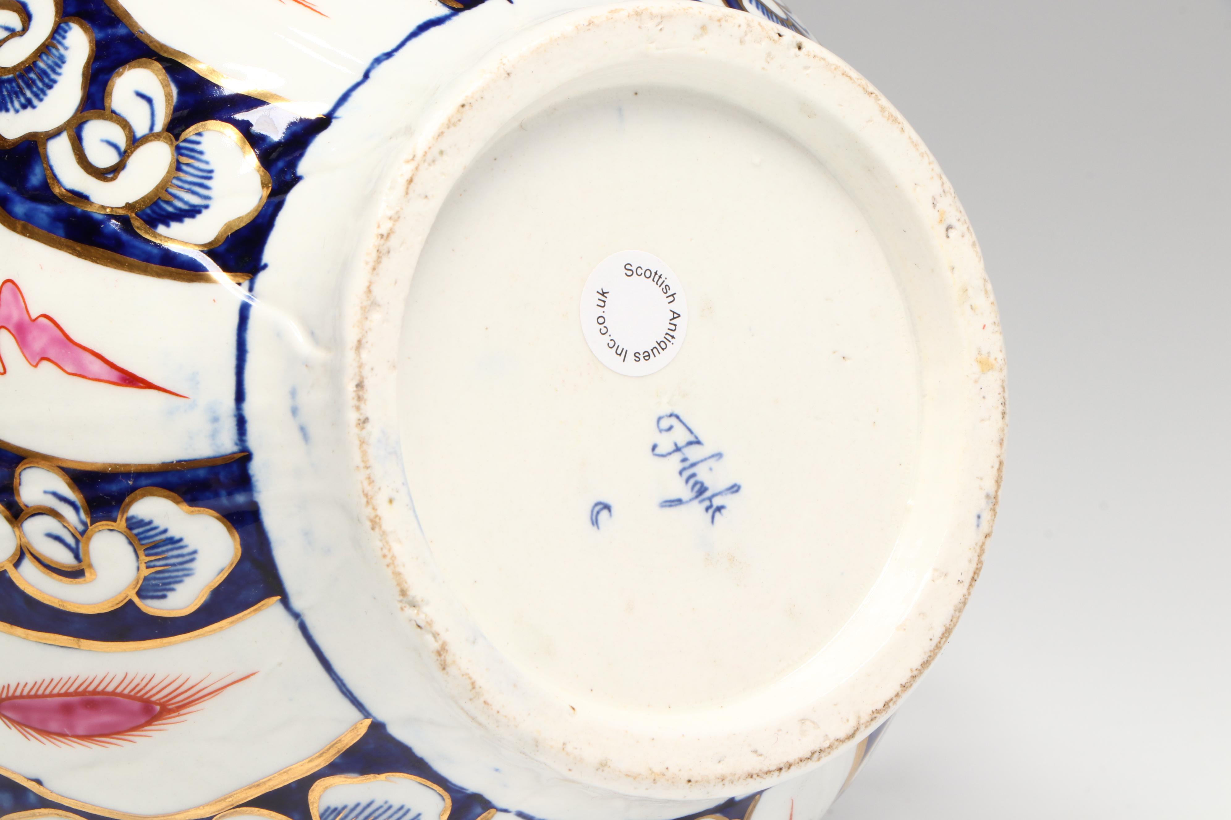 Dr. Wall with Flight and Other Worcester Porcelain "Queen Charlotte" Tableware