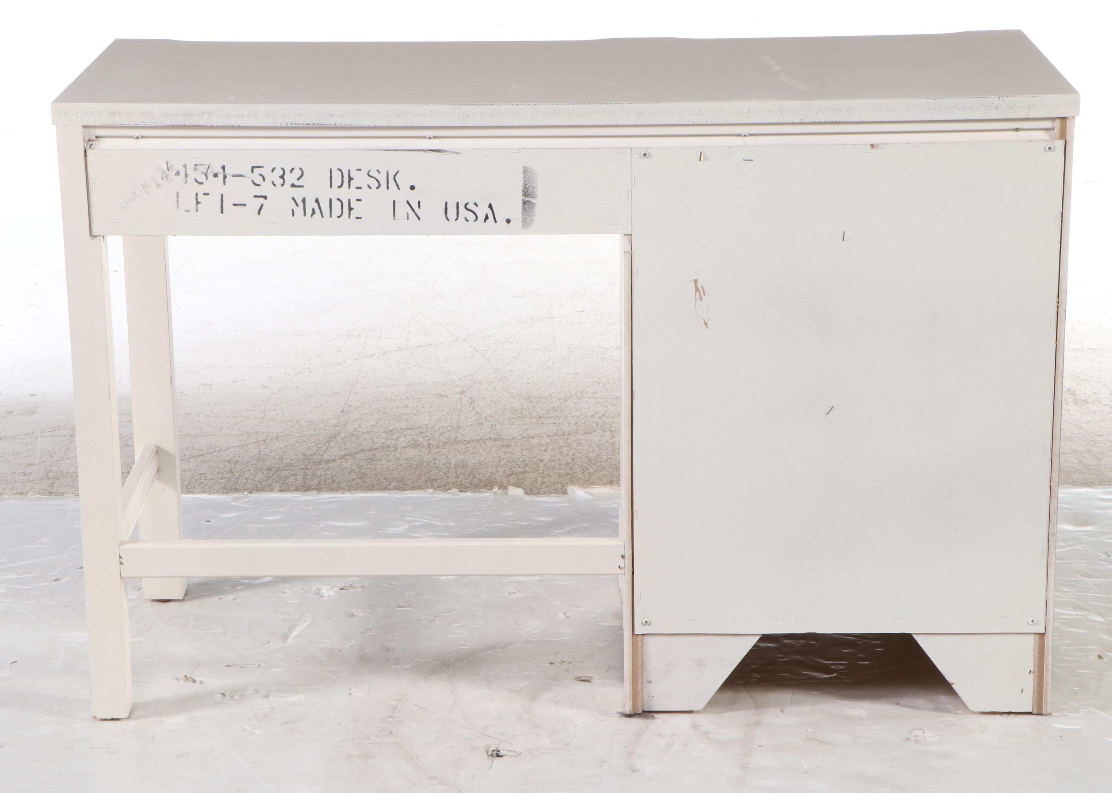 Lexington White-Painted Wood Vanity with Stool and Wall Mirror