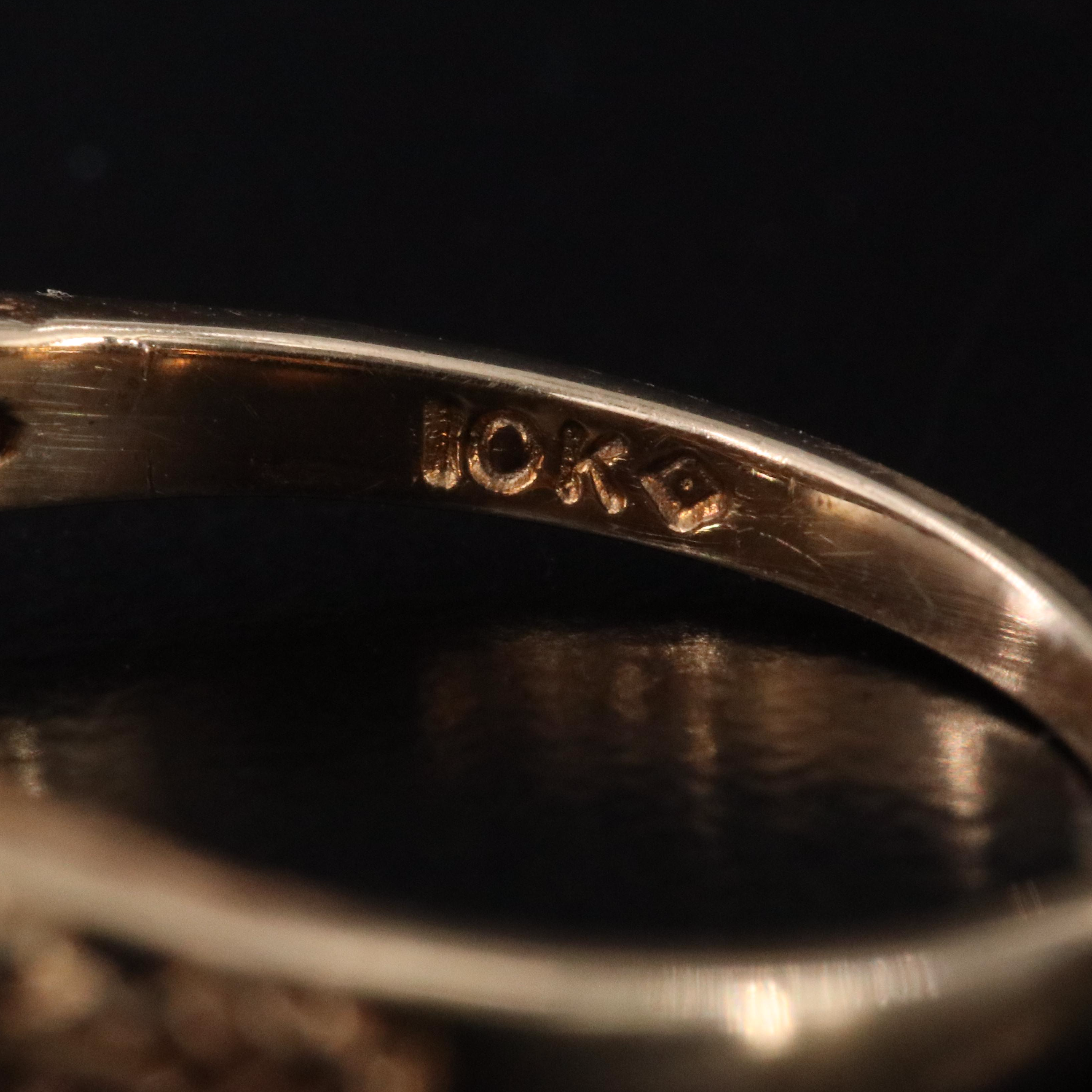 10K 0.05 CTW Diamond Filigree Ring