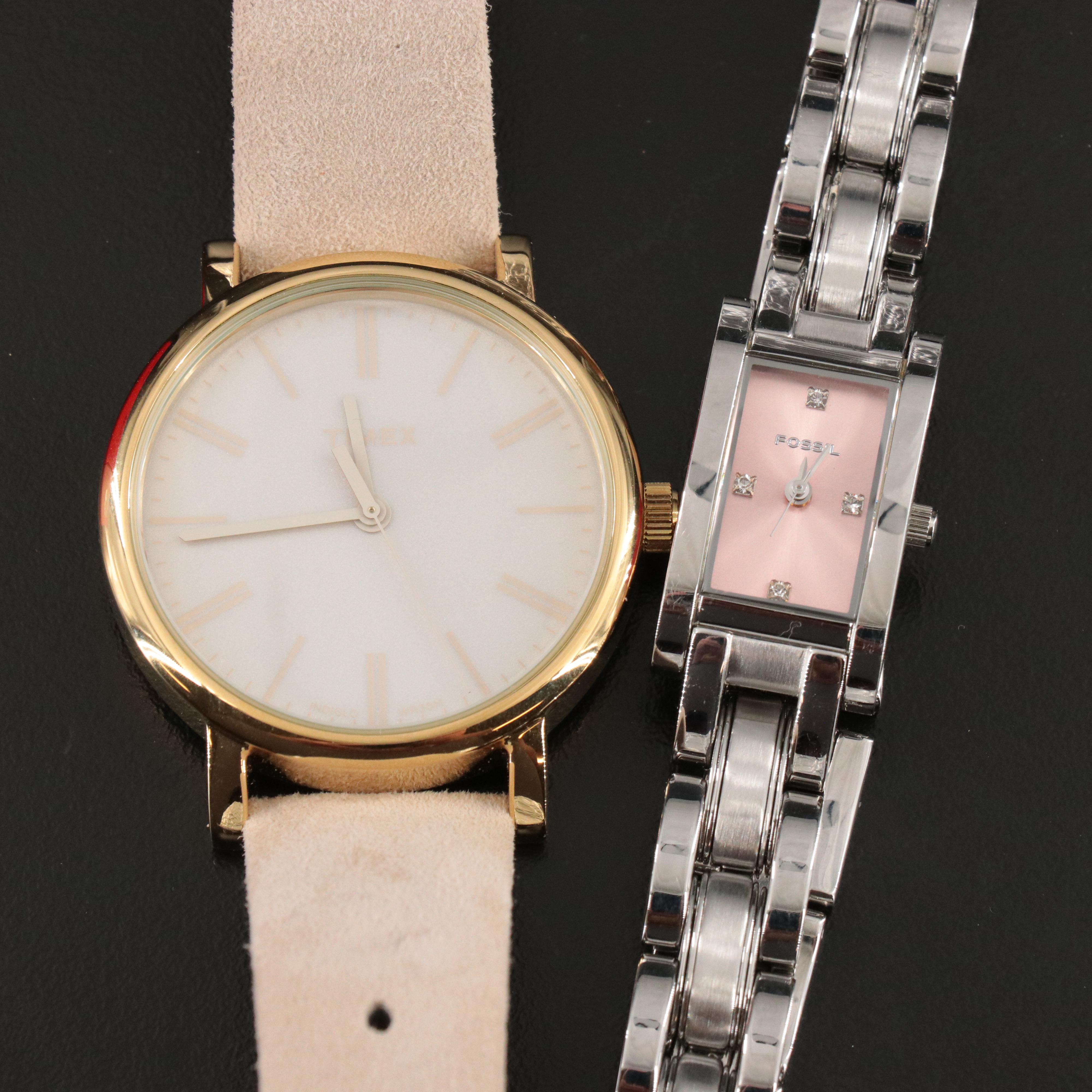 Collection of Quartz Watches  Featuring Movado Museum and Fossil