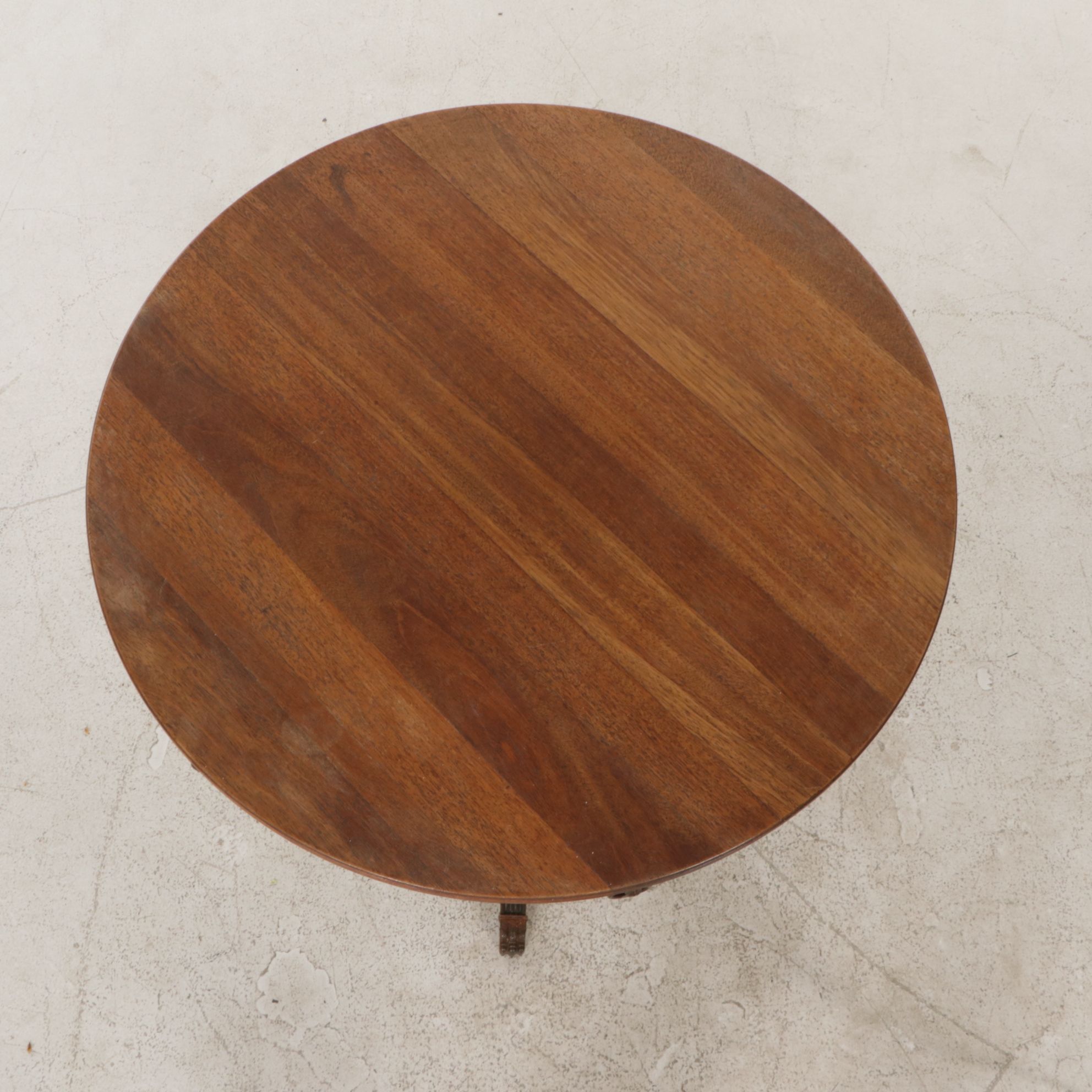 Federal Style Mahogany Drum Table, Mid-20th Century