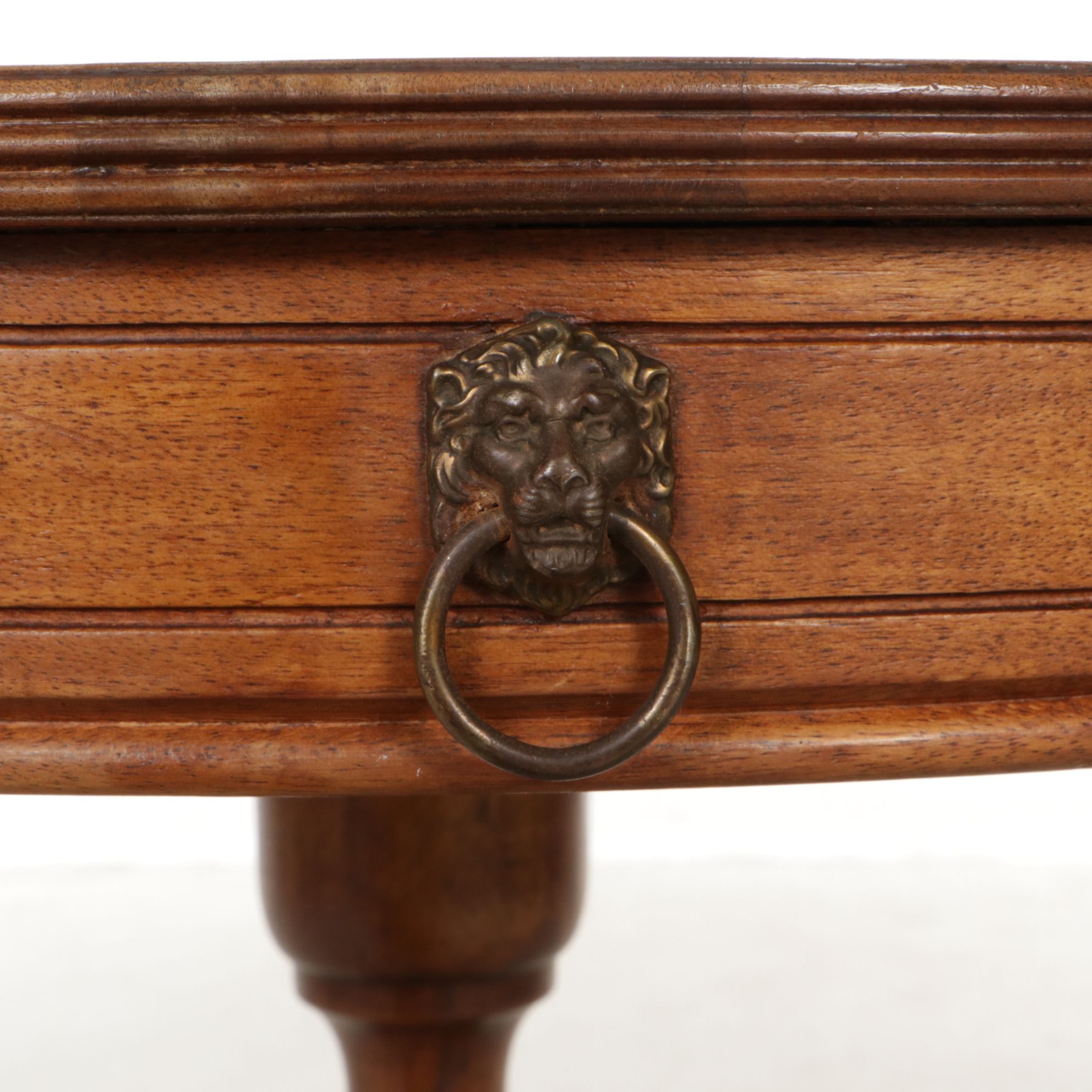 Federal Style Mahogany Drum Table, Mid-20th Century