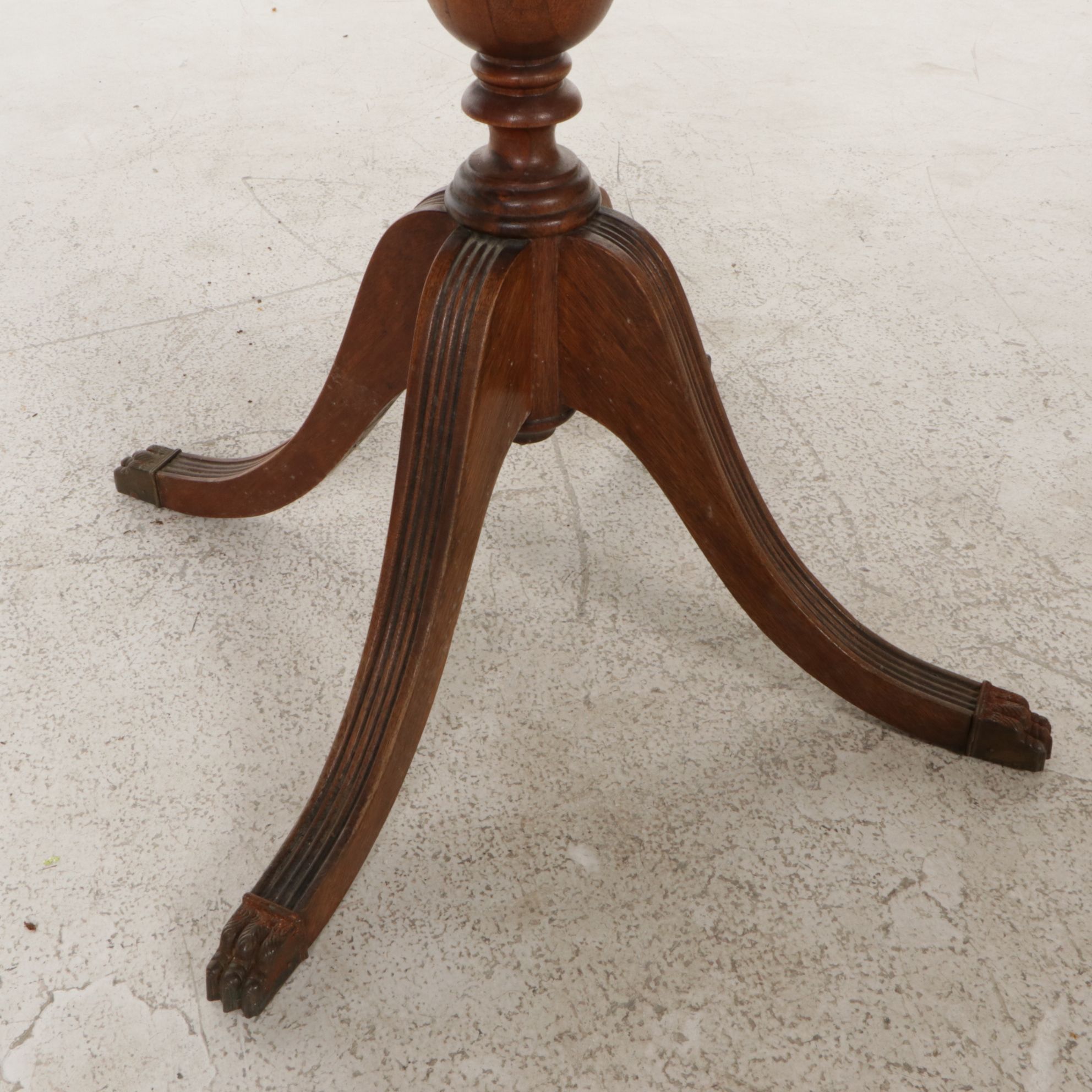 Federal Style Mahogany Drum Table, Mid-20th Century