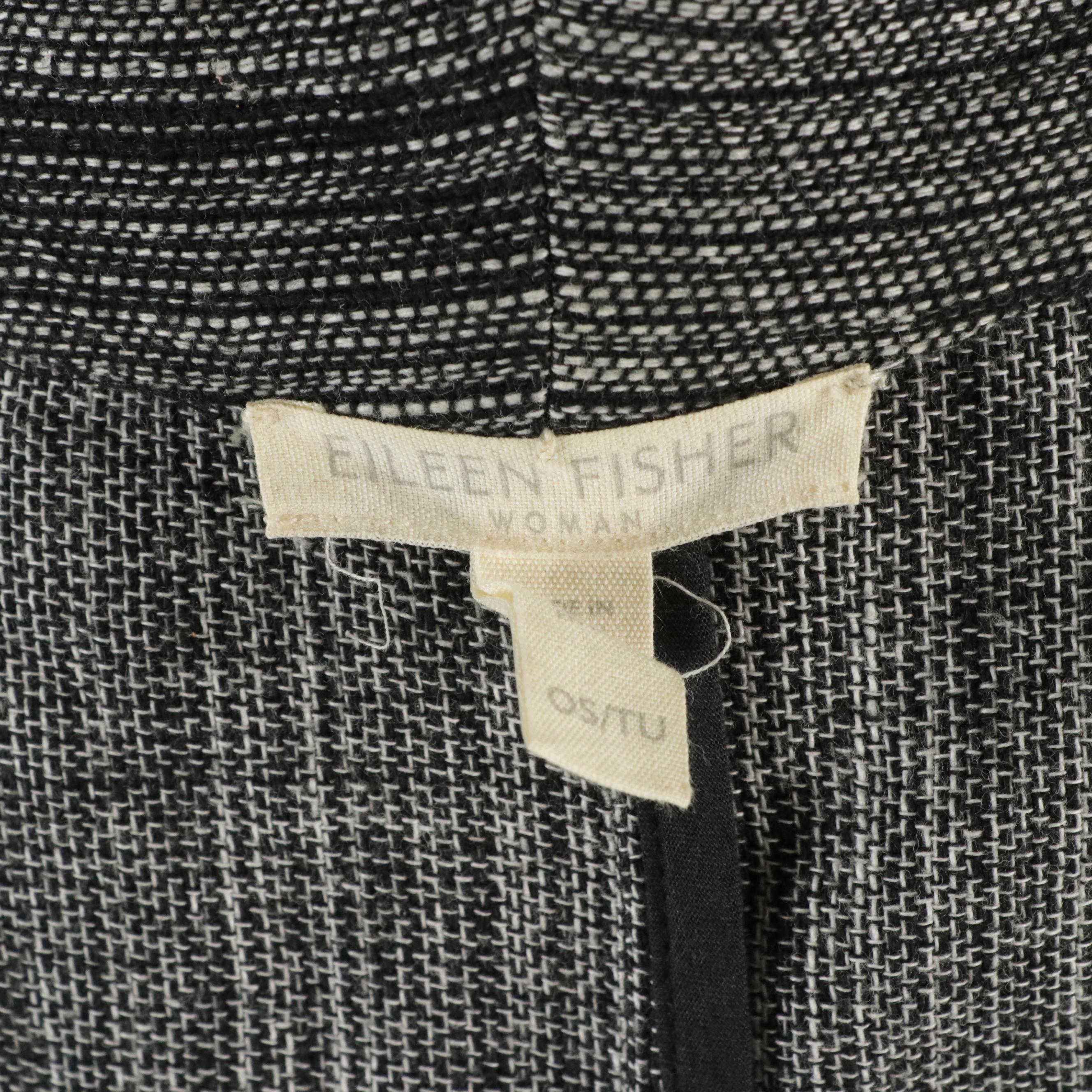 Eileen Fisher Cardigan Sweater and Lavia Blue Floral Printed Flared Skirt