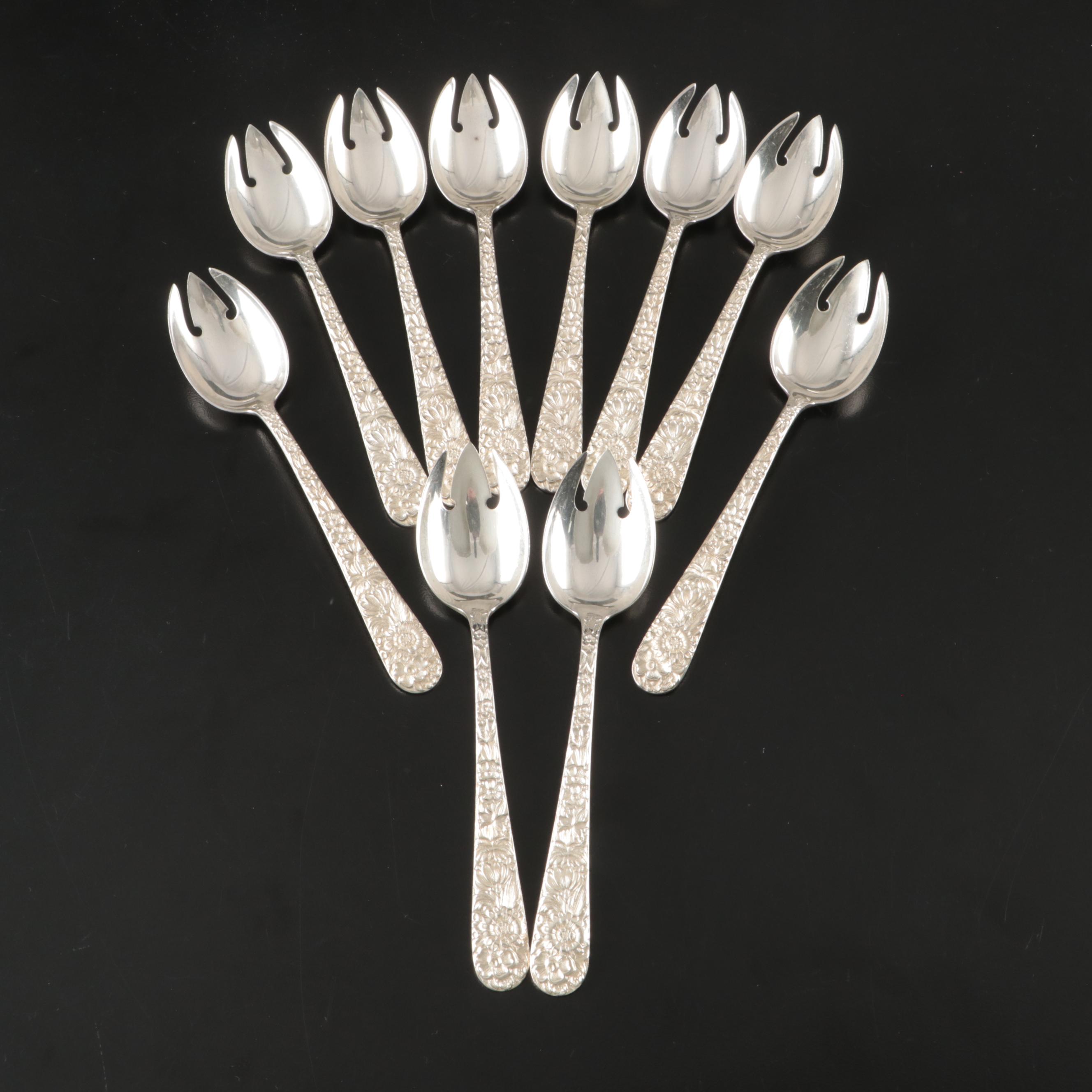 S. Kirk & Son "Repoussé" Sterling Silver Ice Cream Forks
