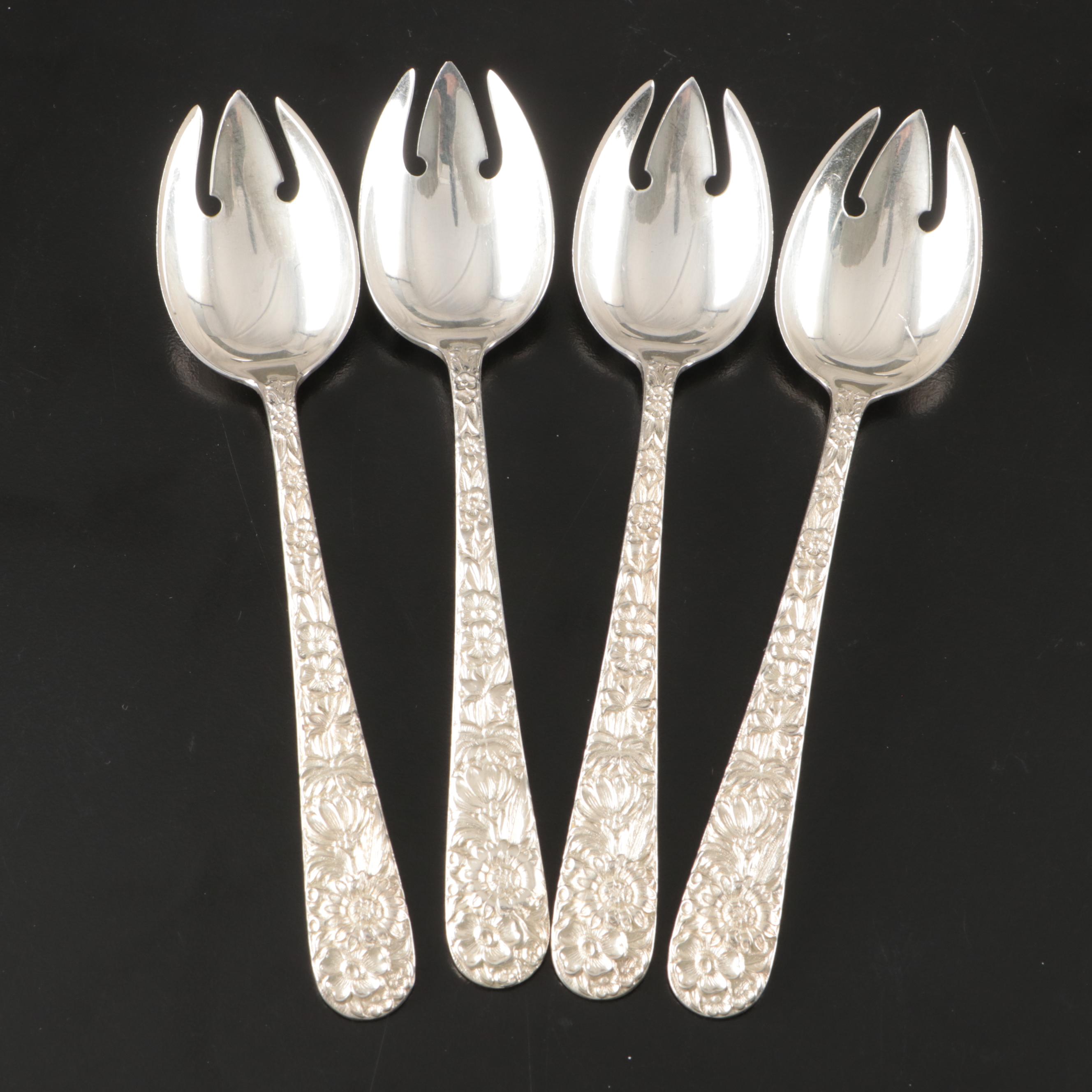 S. Kirk & Son "Repoussé" Sterling Silver Ice Cream Forks