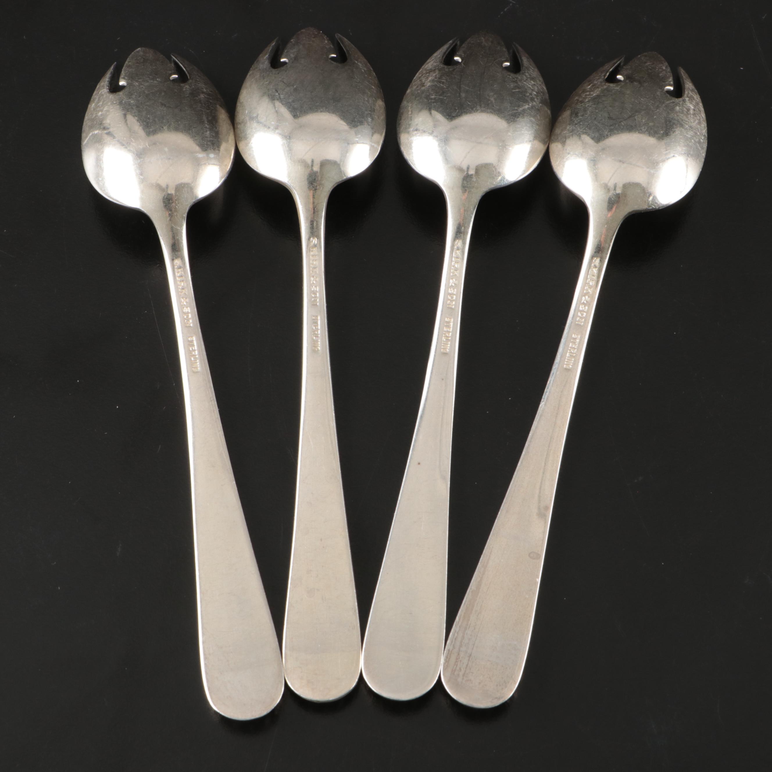 S. Kirk & Son "Repoussé" Sterling Silver Ice Cream Forks