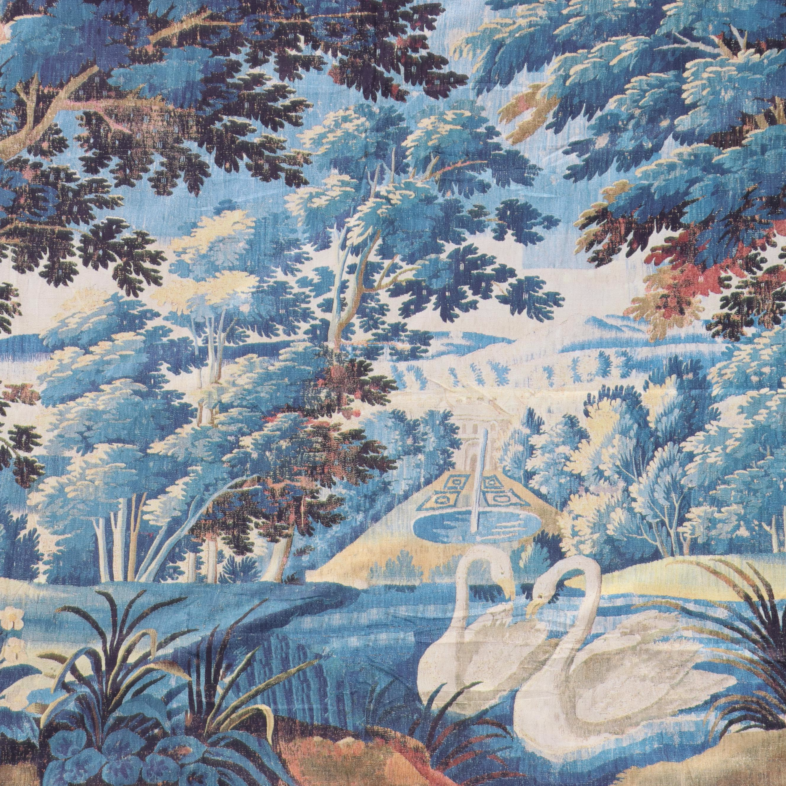 Landscape Wall Printed Tapestry with Wooden Hanging Clips