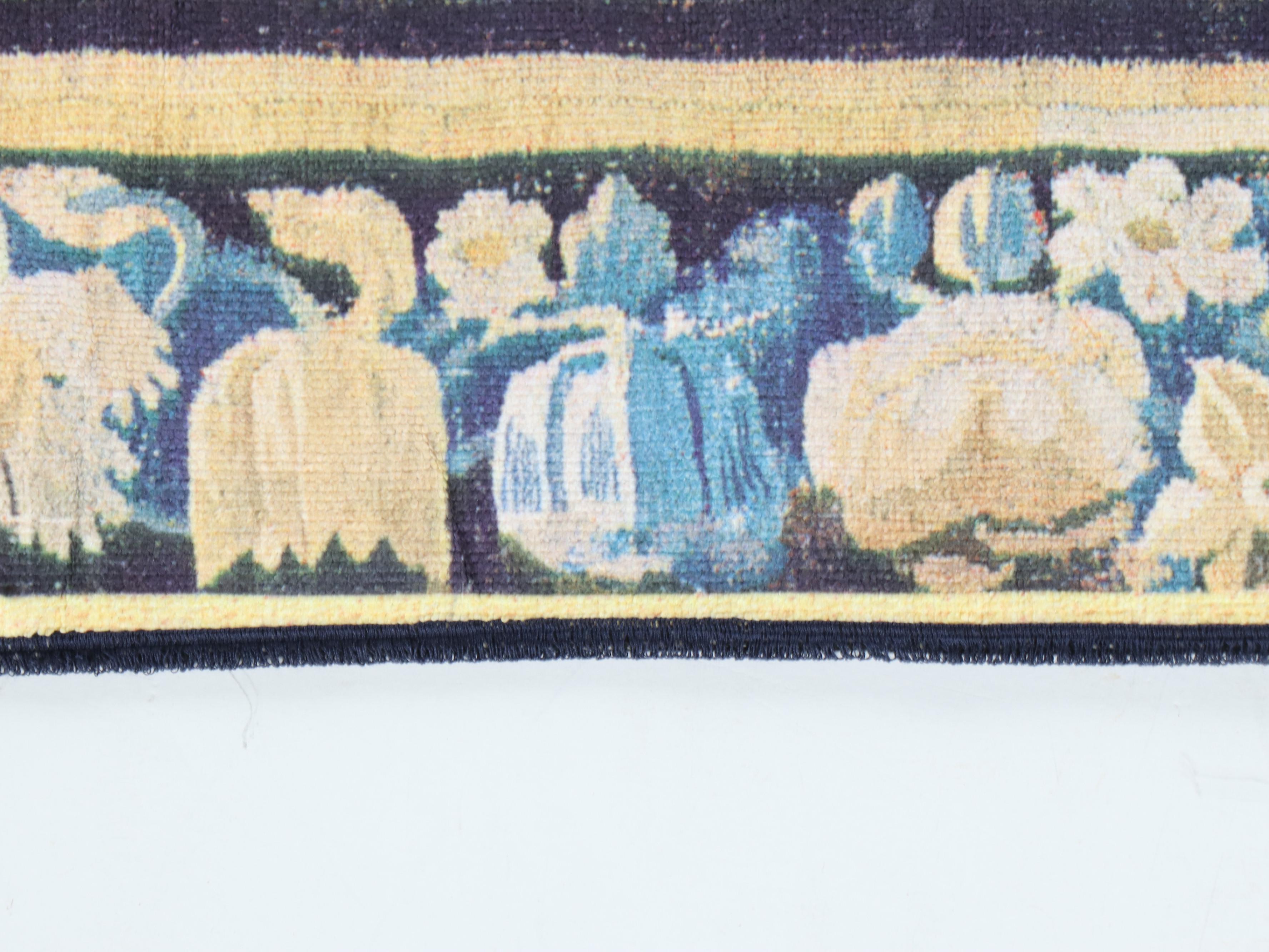 Landscape Wall Printed Tapestry with Wooden Hanging Clips