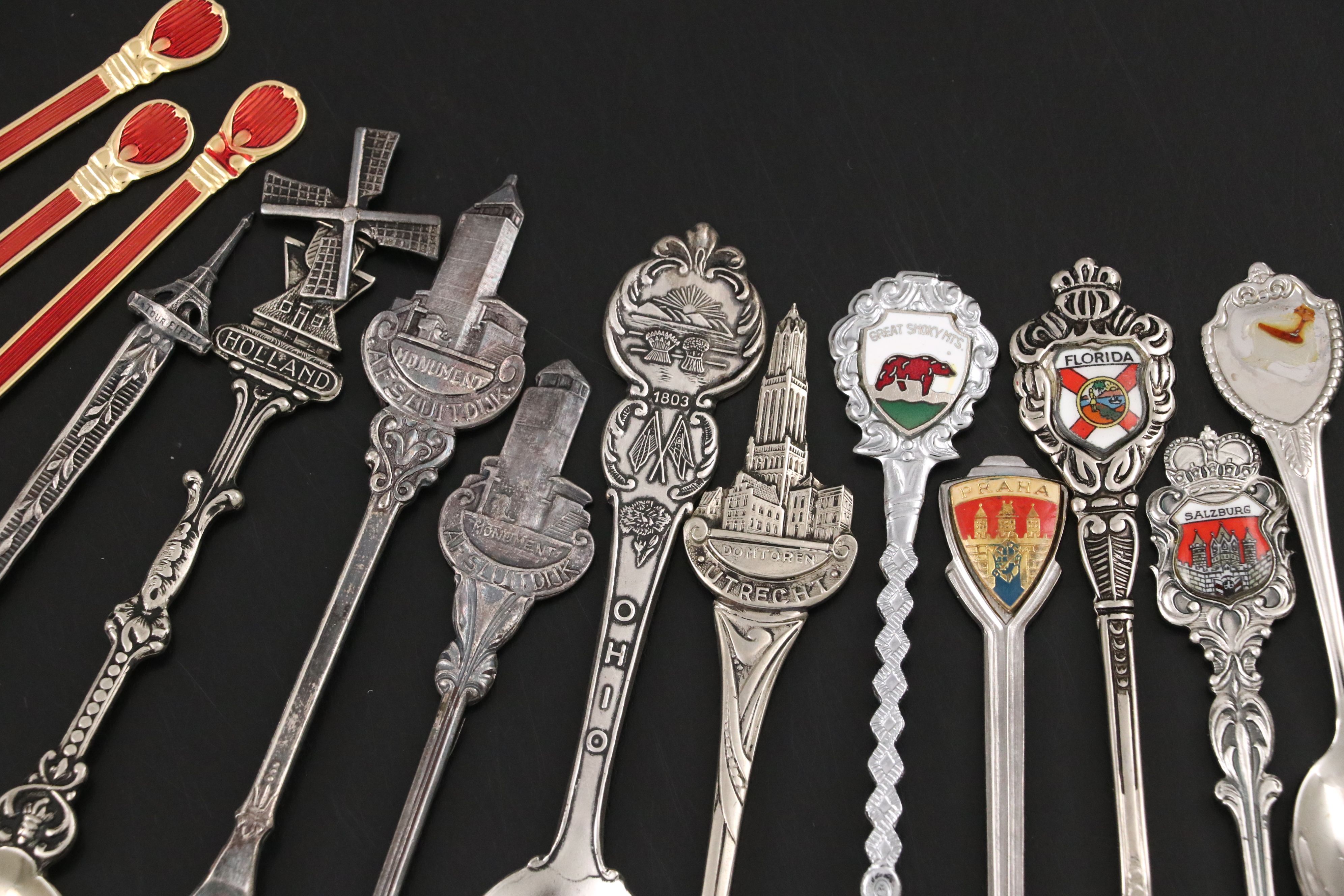 WMF 900 Silver Server with Other European 800 Silver and Souvenir Utensils