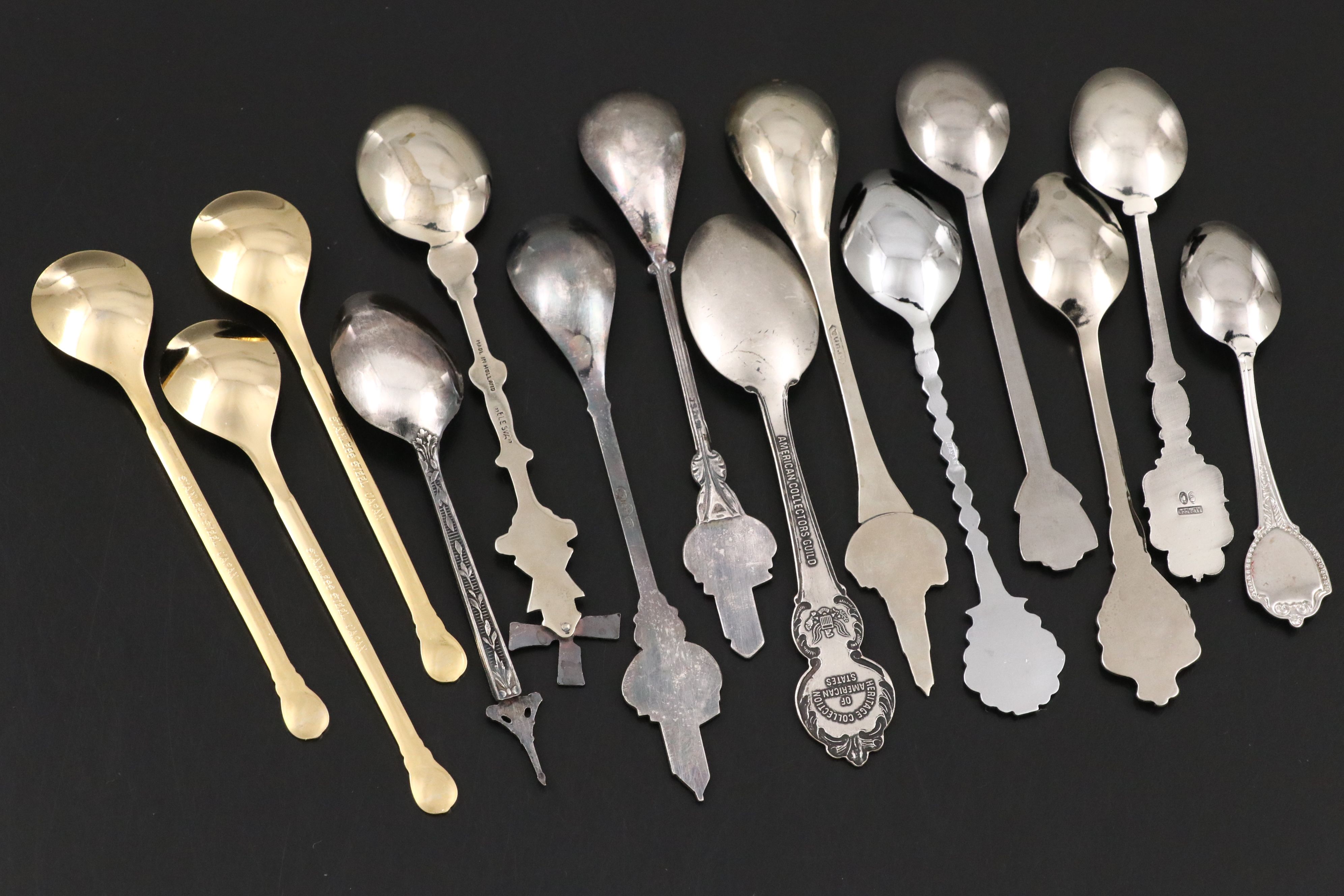 WMF 900 Silver Server with Other European 800 Silver and Souvenir Utensils