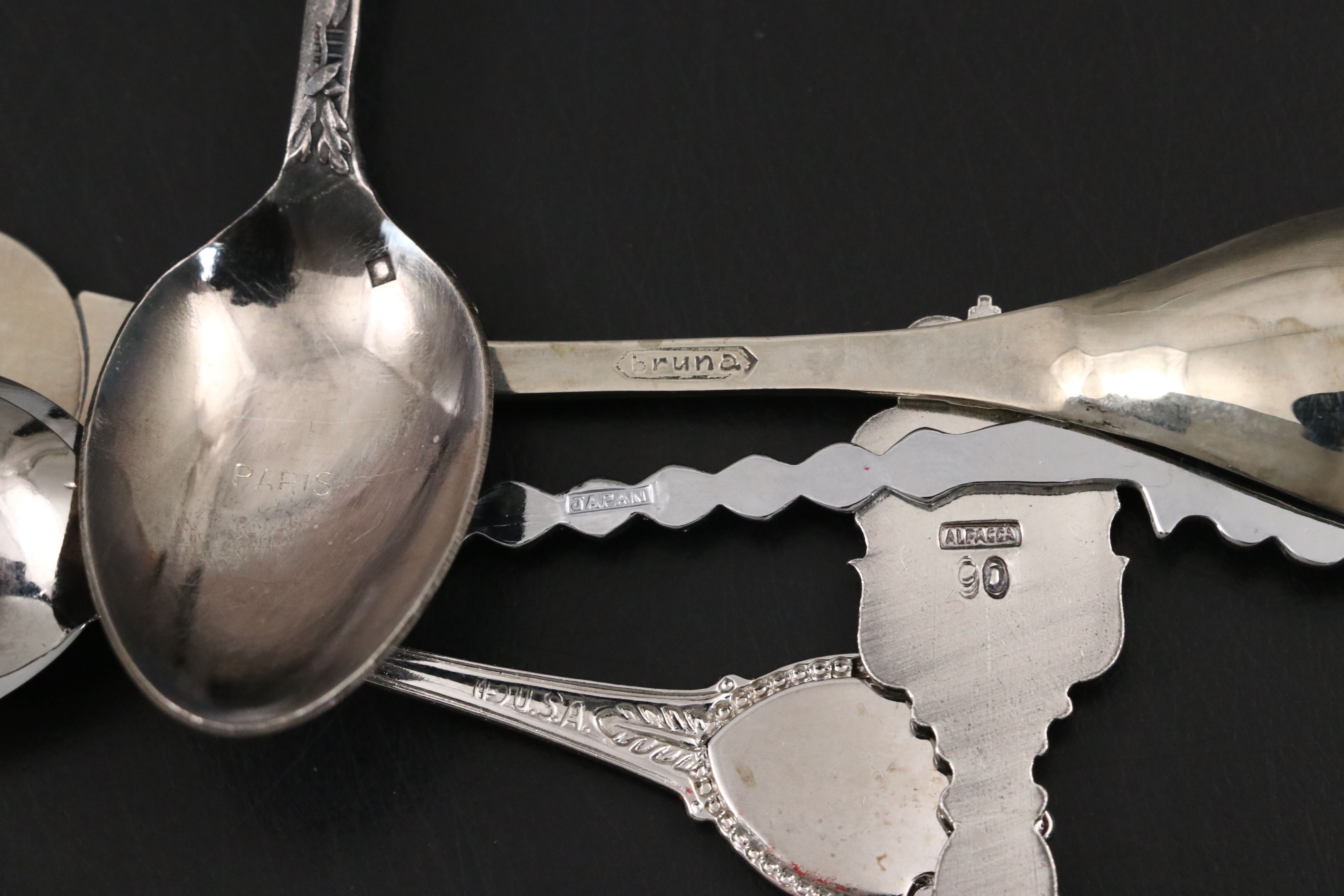 WMF 900 Silver Server with Other European 800 Silver and Souvenir Utensils