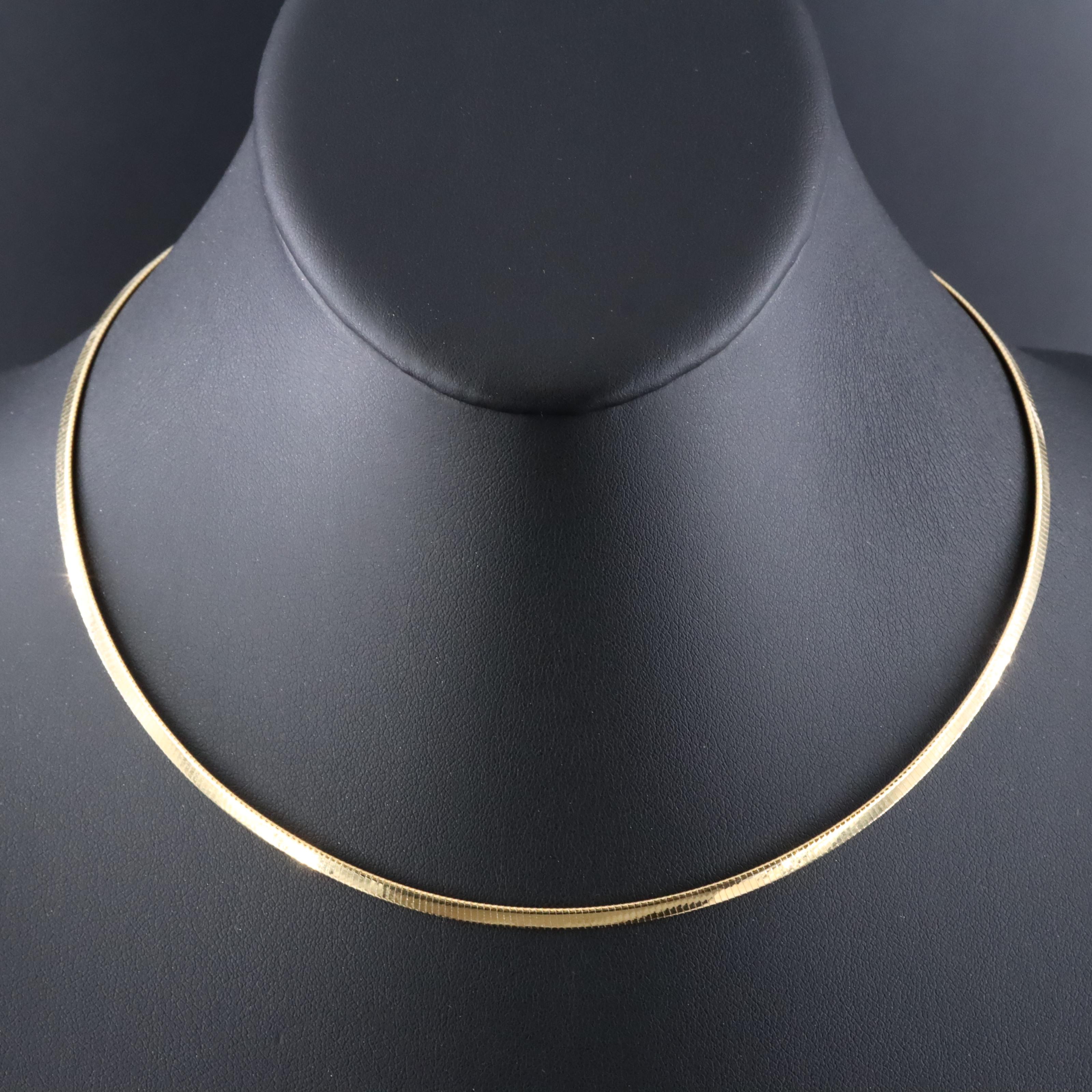 14K Omega Chain Necklace