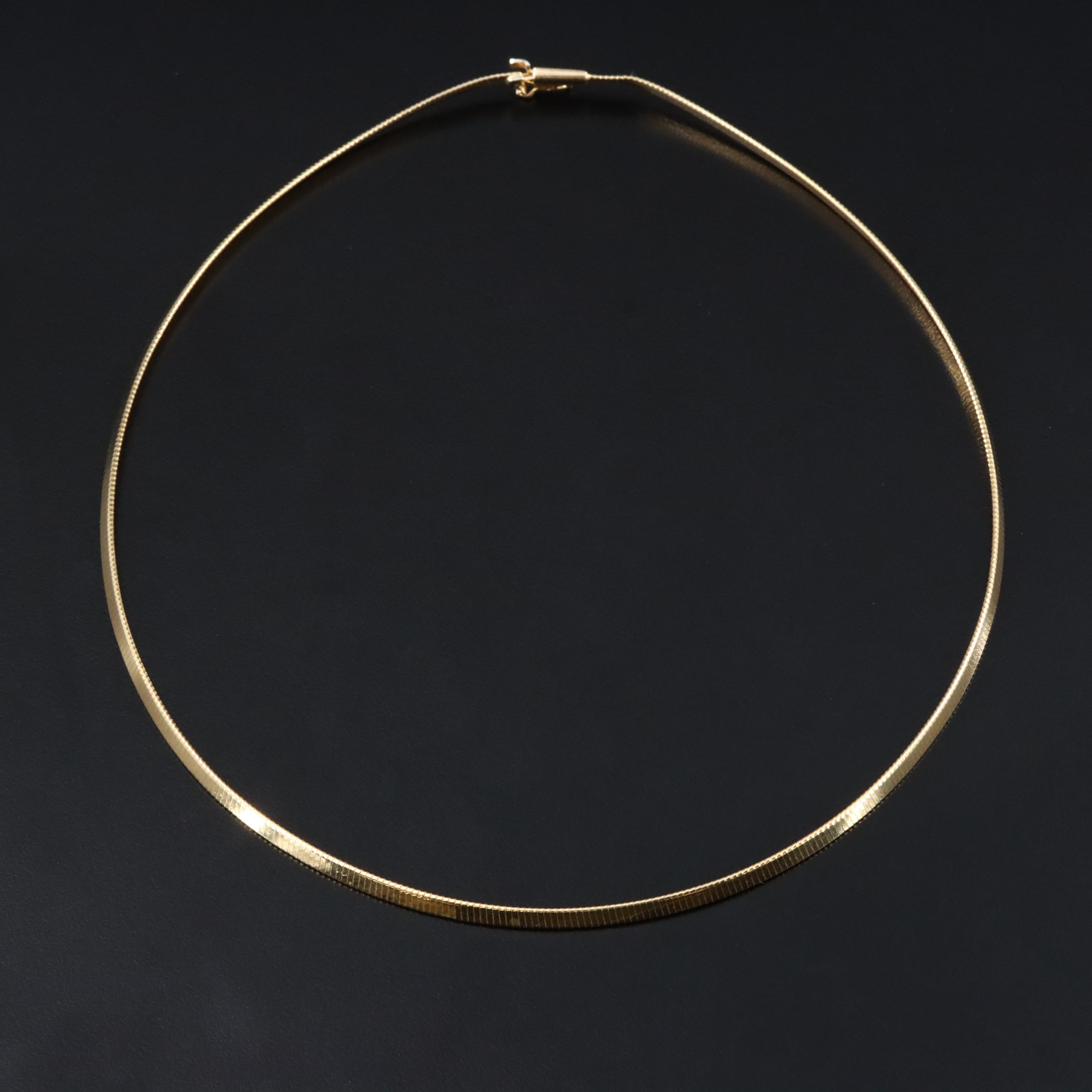 14K Omega Chain Necklace