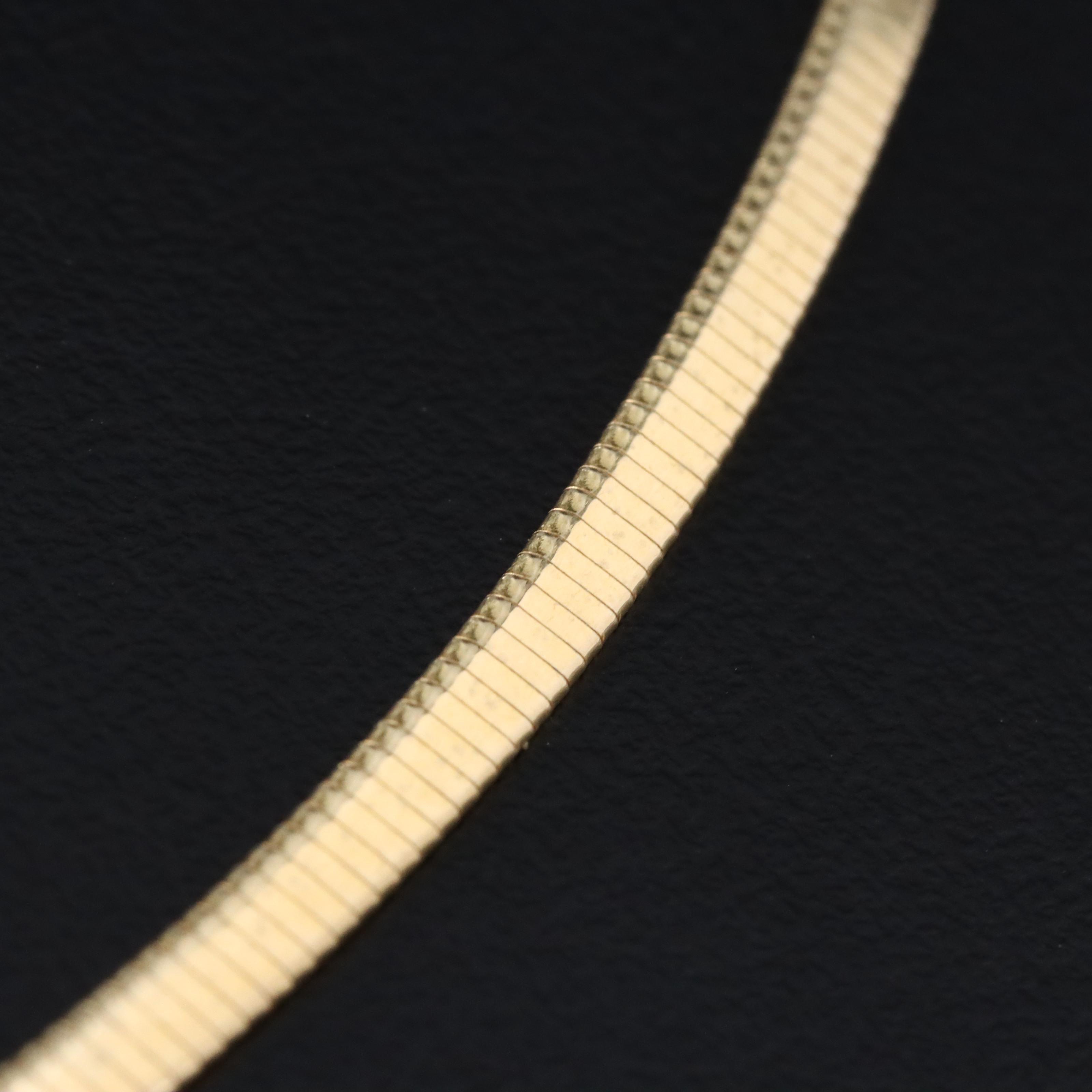 14K Omega Chain Necklace