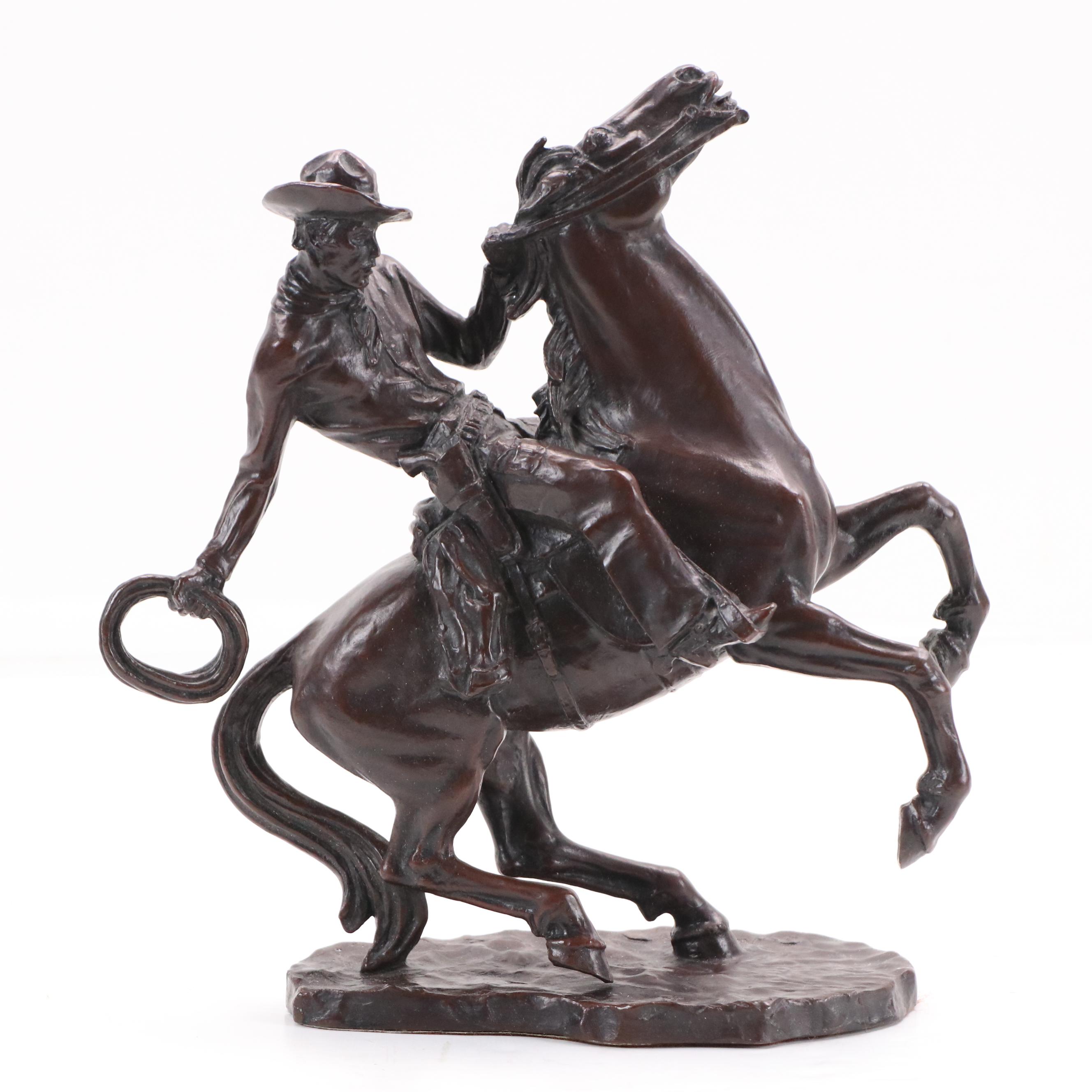 The Franklin Mint John Weaver Bronze Sculpture "Startled," 1980