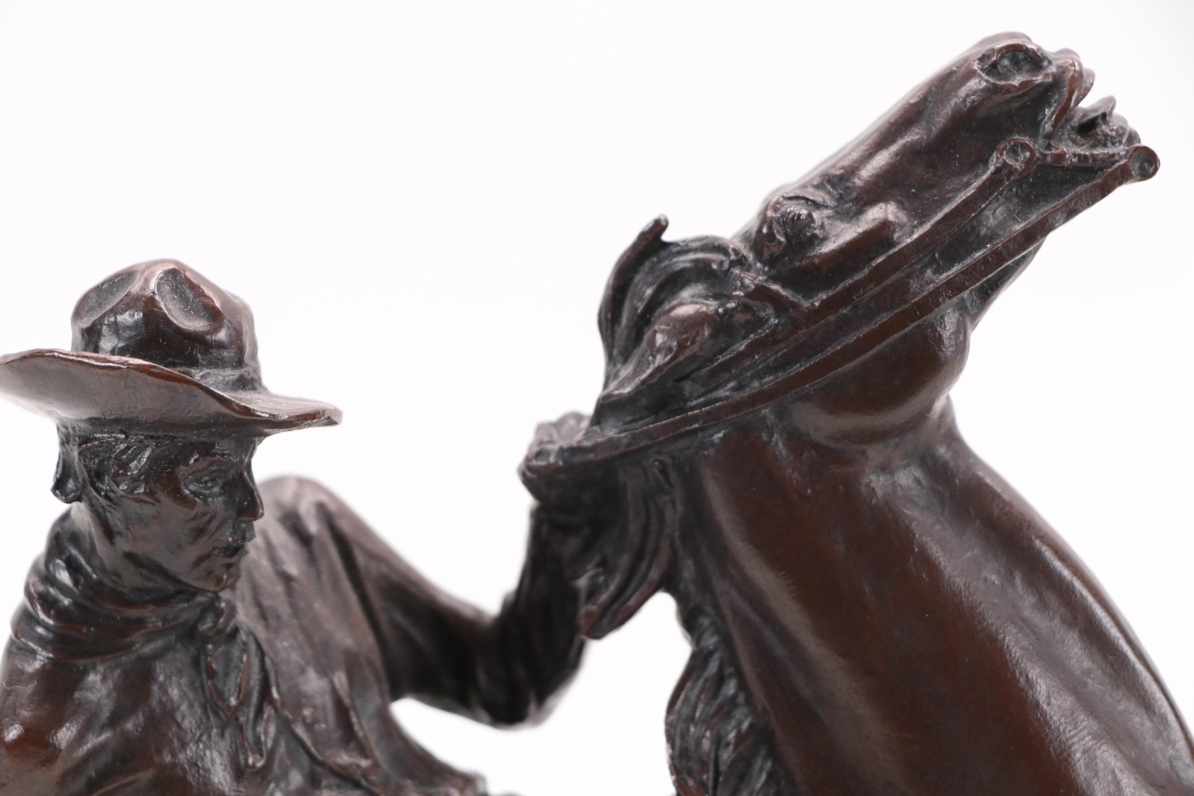The Franklin Mint John Weaver Bronze Sculpture "Startled," 1980