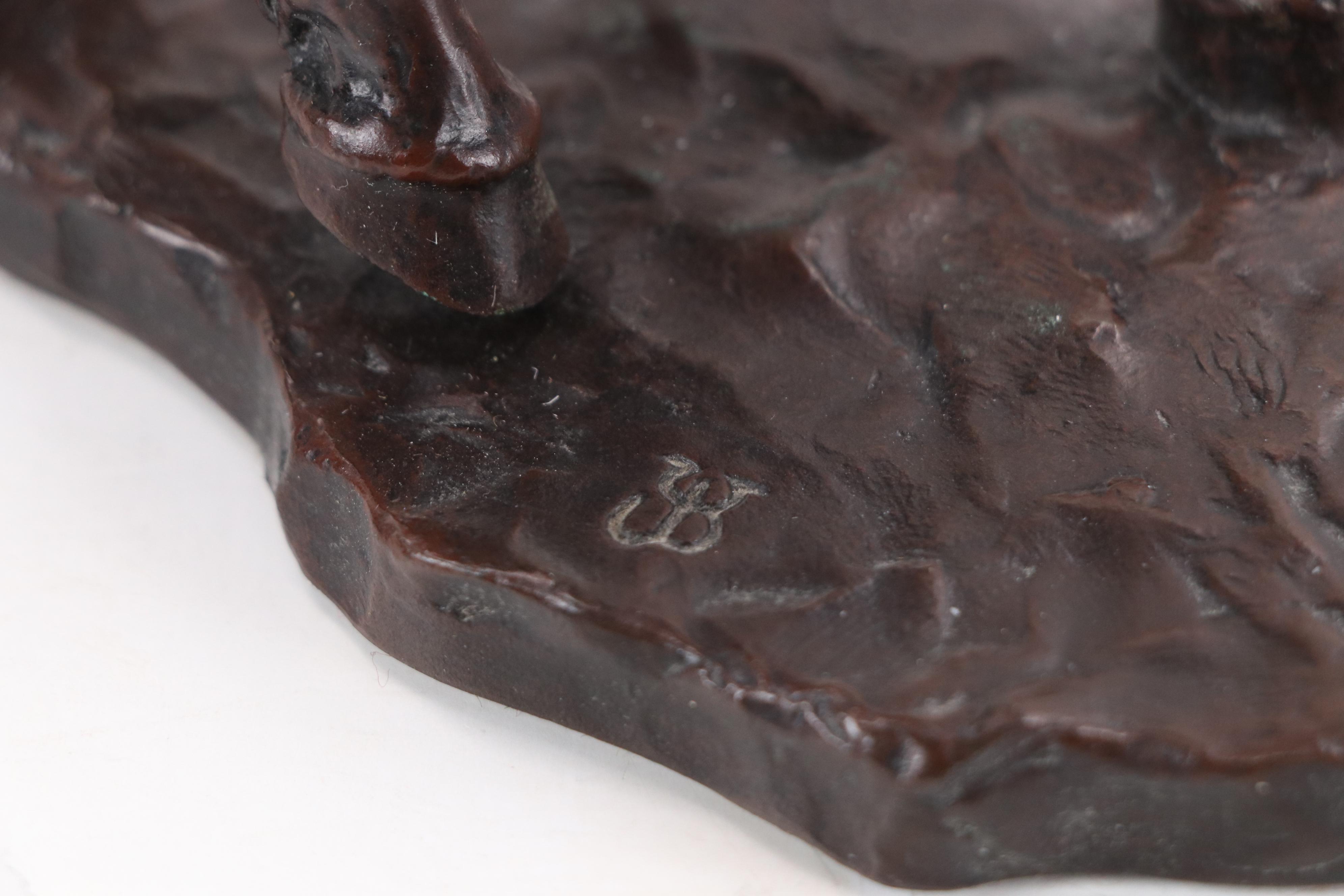 The Franklin Mint John Weaver Bronze Sculpture "Startled," 1980