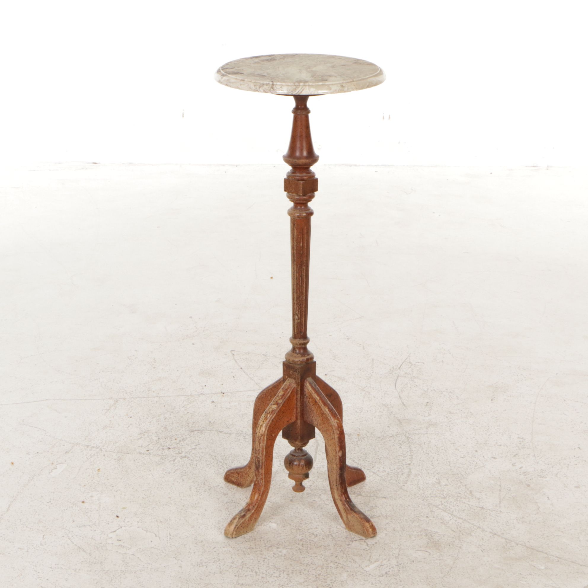 Victorian Style Marble Top Plant Stand