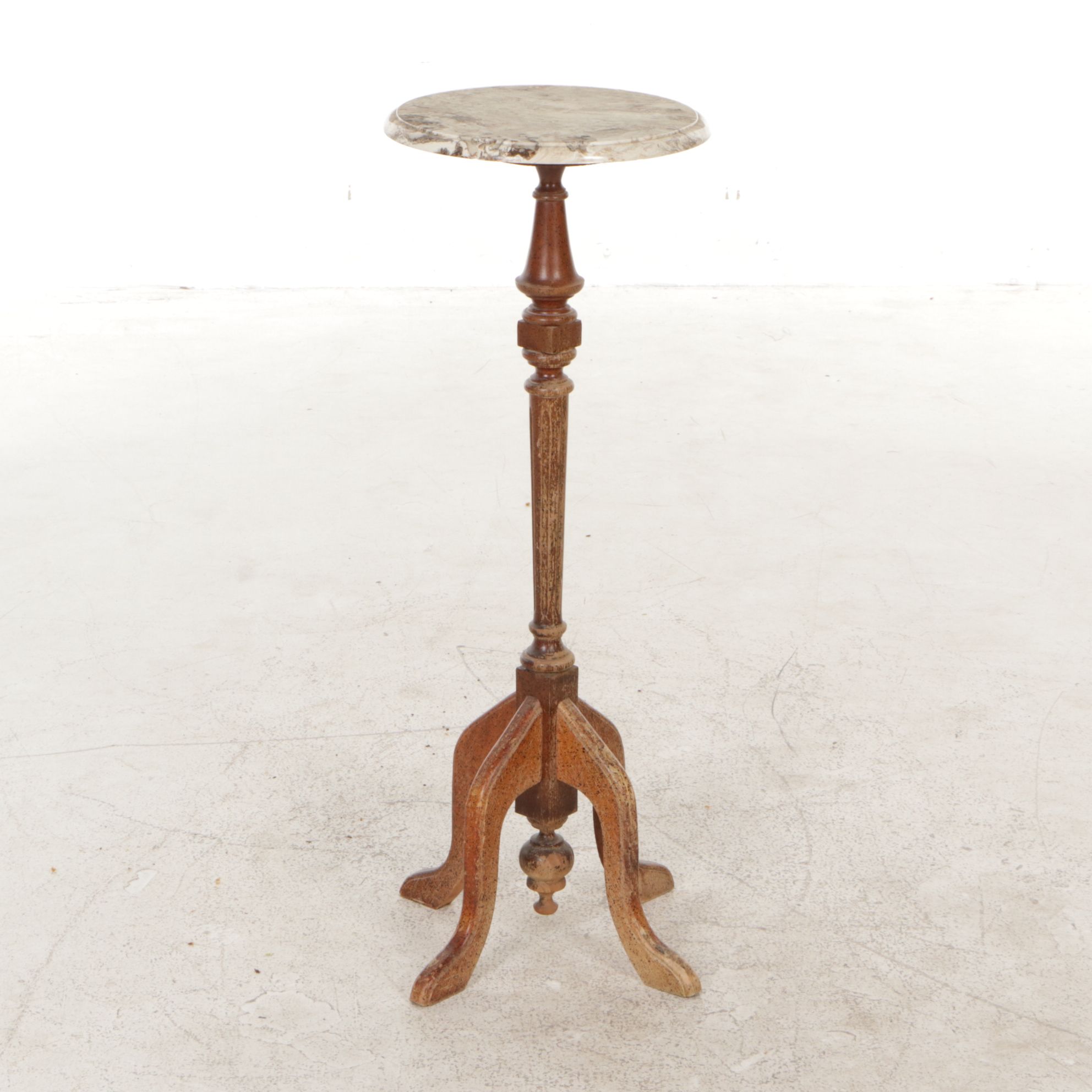 Victorian Style Marble Top Plant Stand