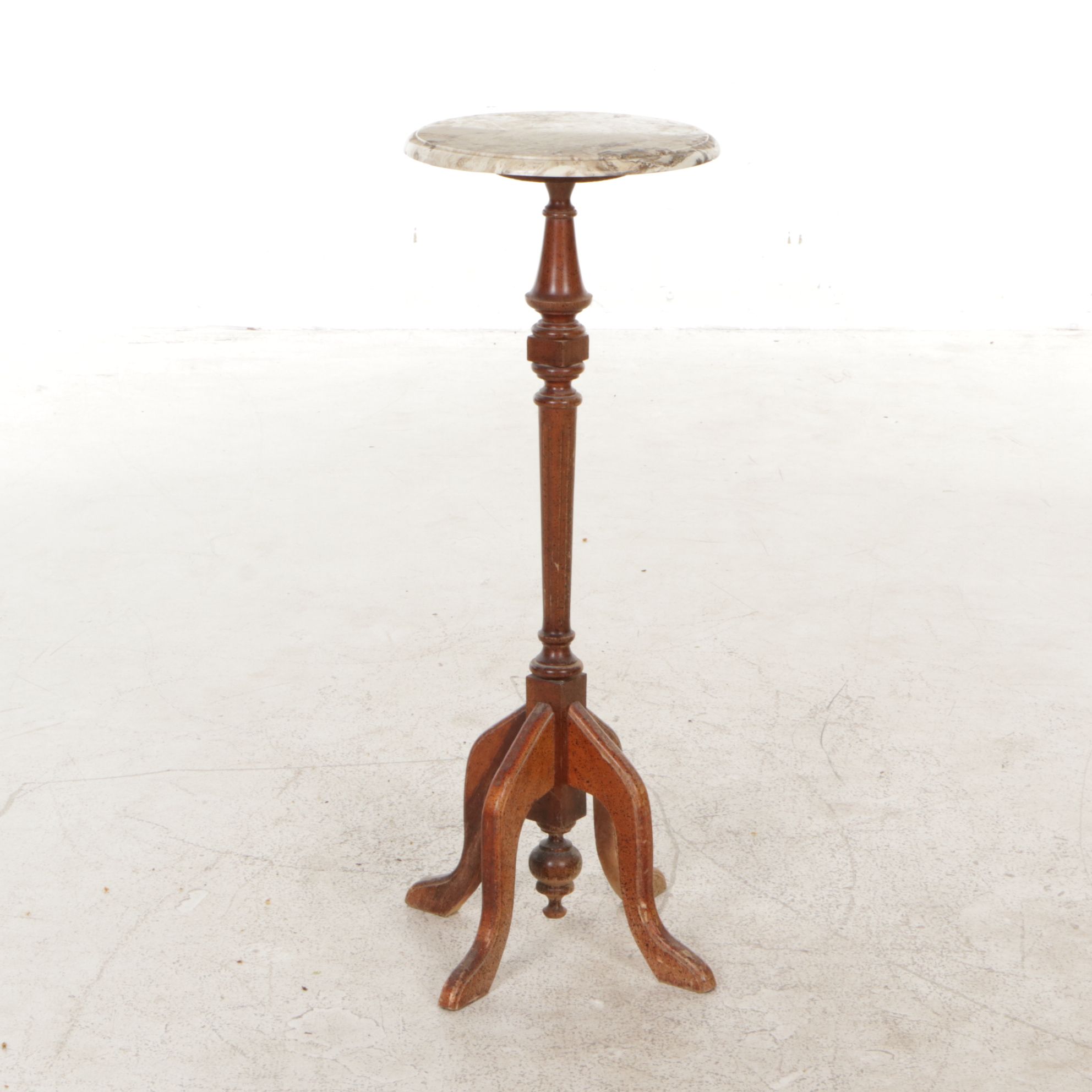 Victorian Style Marble Top Plant Stand