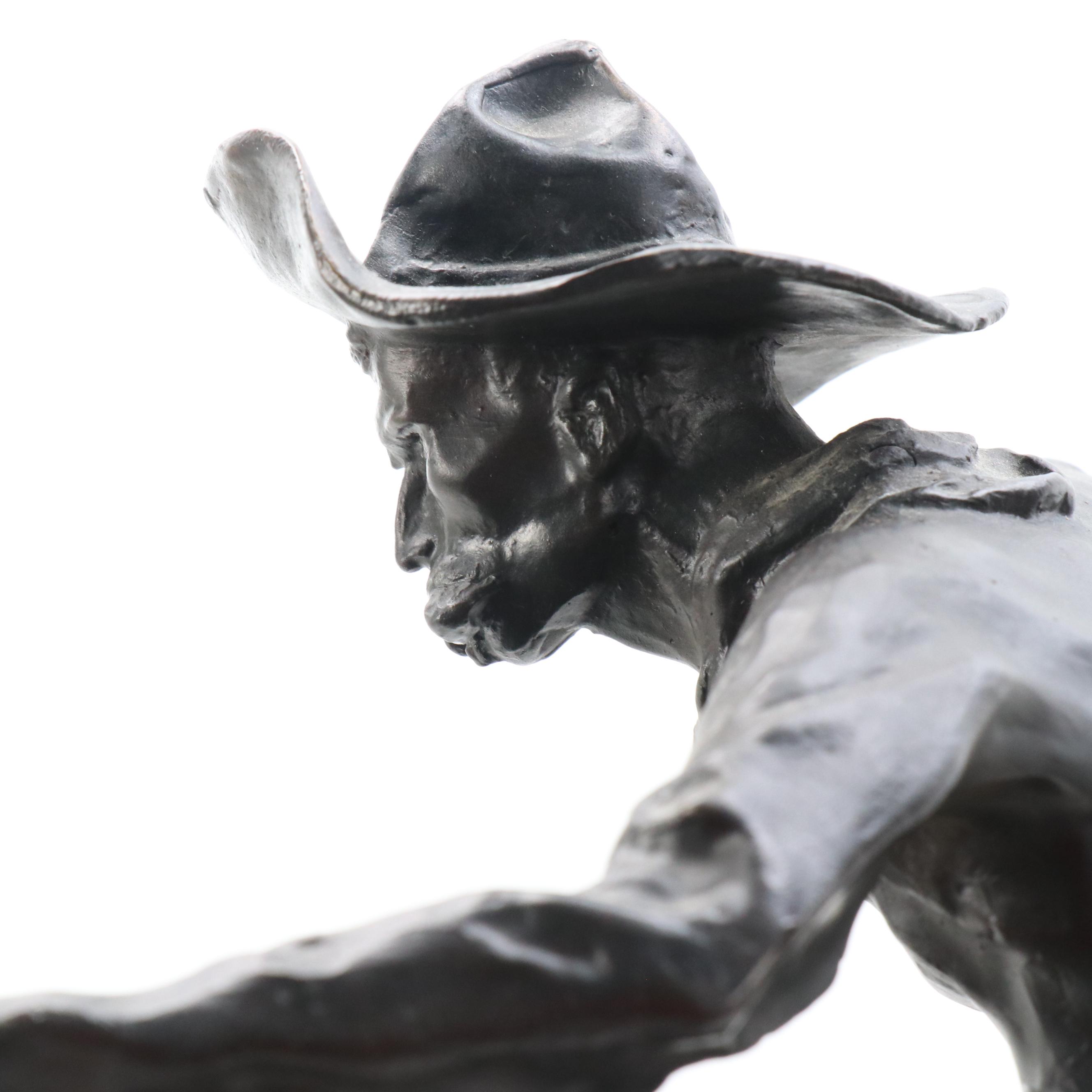 Bronze Sculpture After Frederic Remington "Bronco Buster"