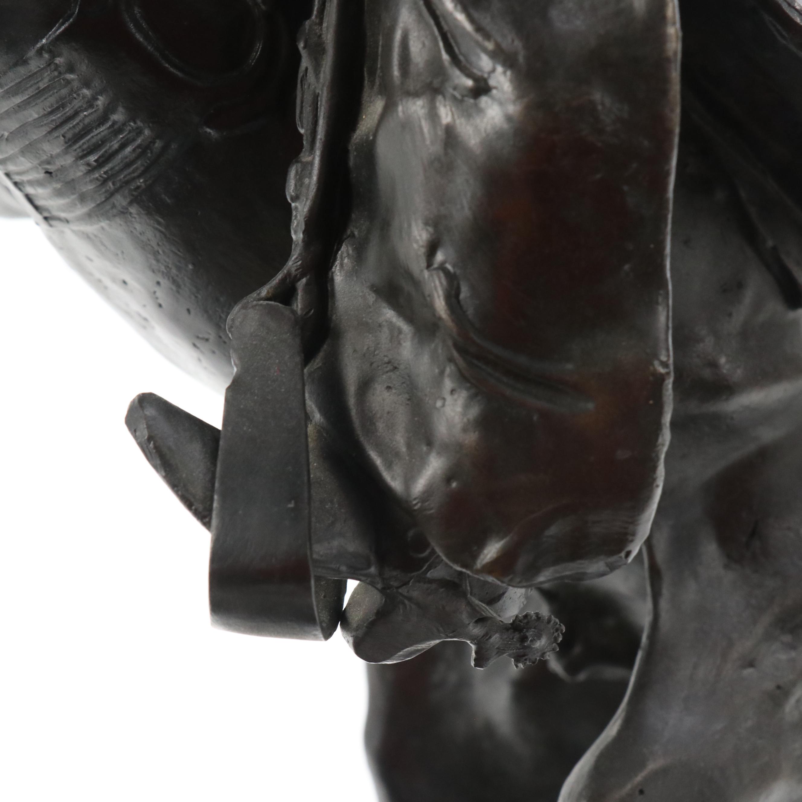 Bronze Sculpture After Frederic Remington "Bronco Buster"