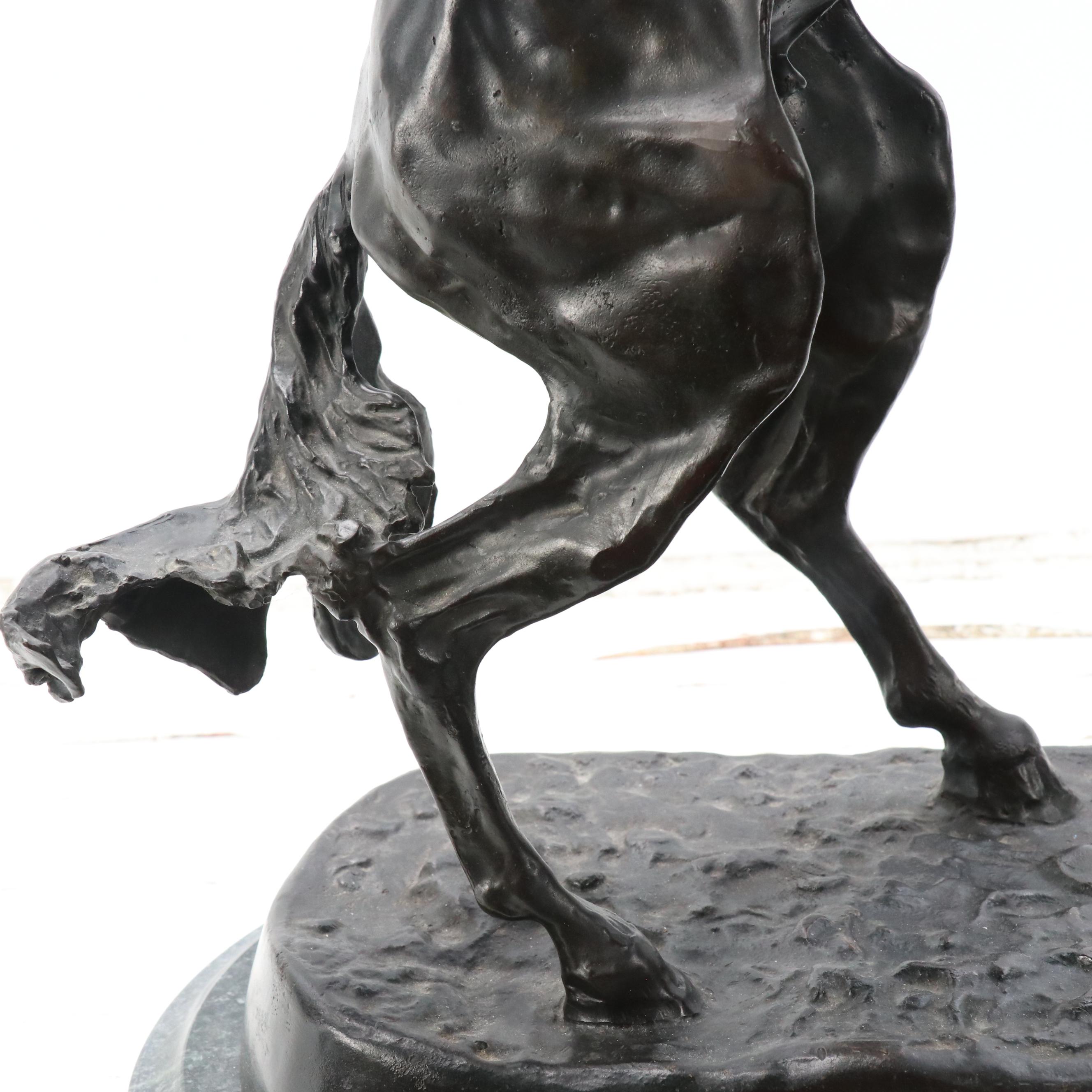 Bronze Sculpture After Frederic Remington "Bronco Buster"