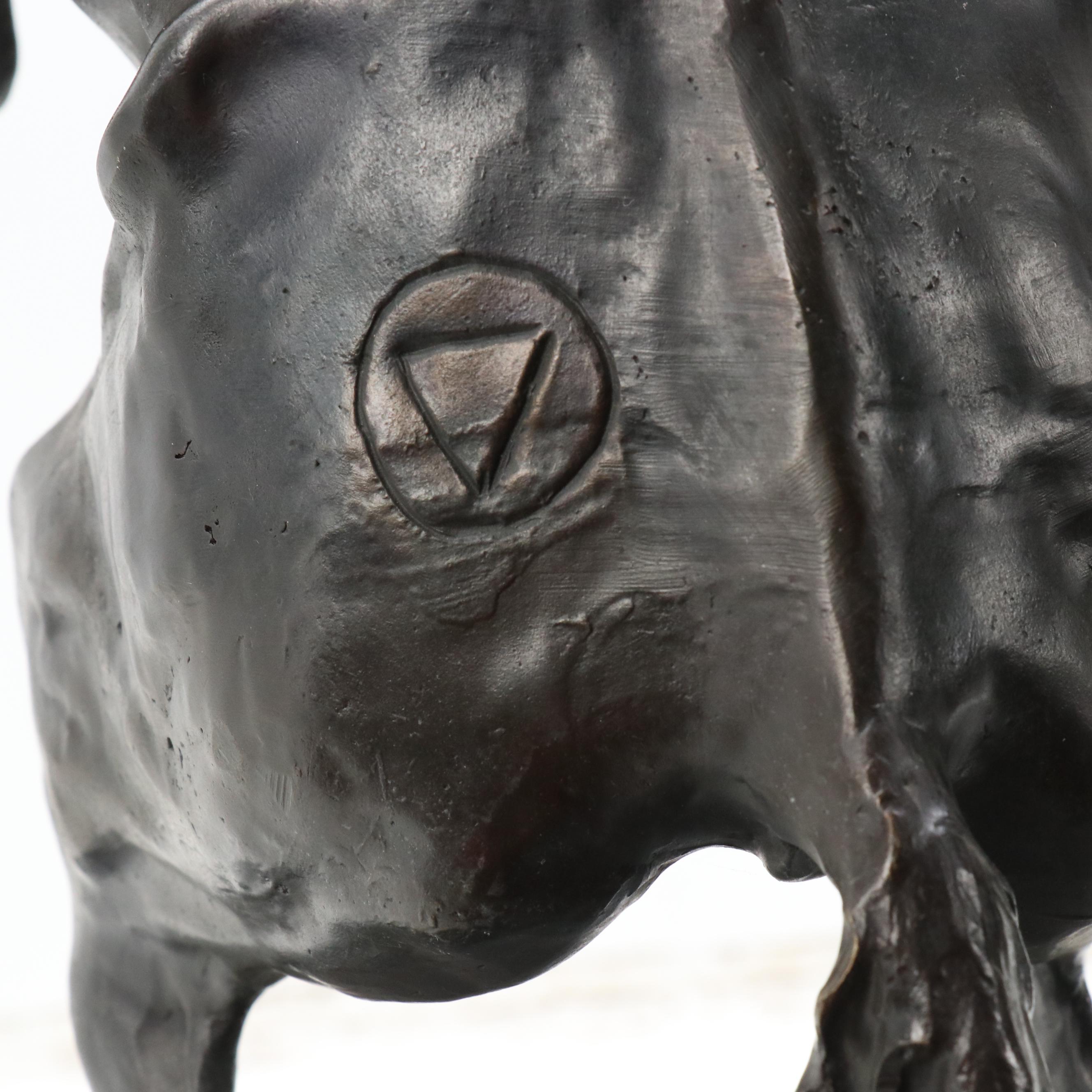 Bronze Sculpture After Frederic Remington "Bronco Buster"